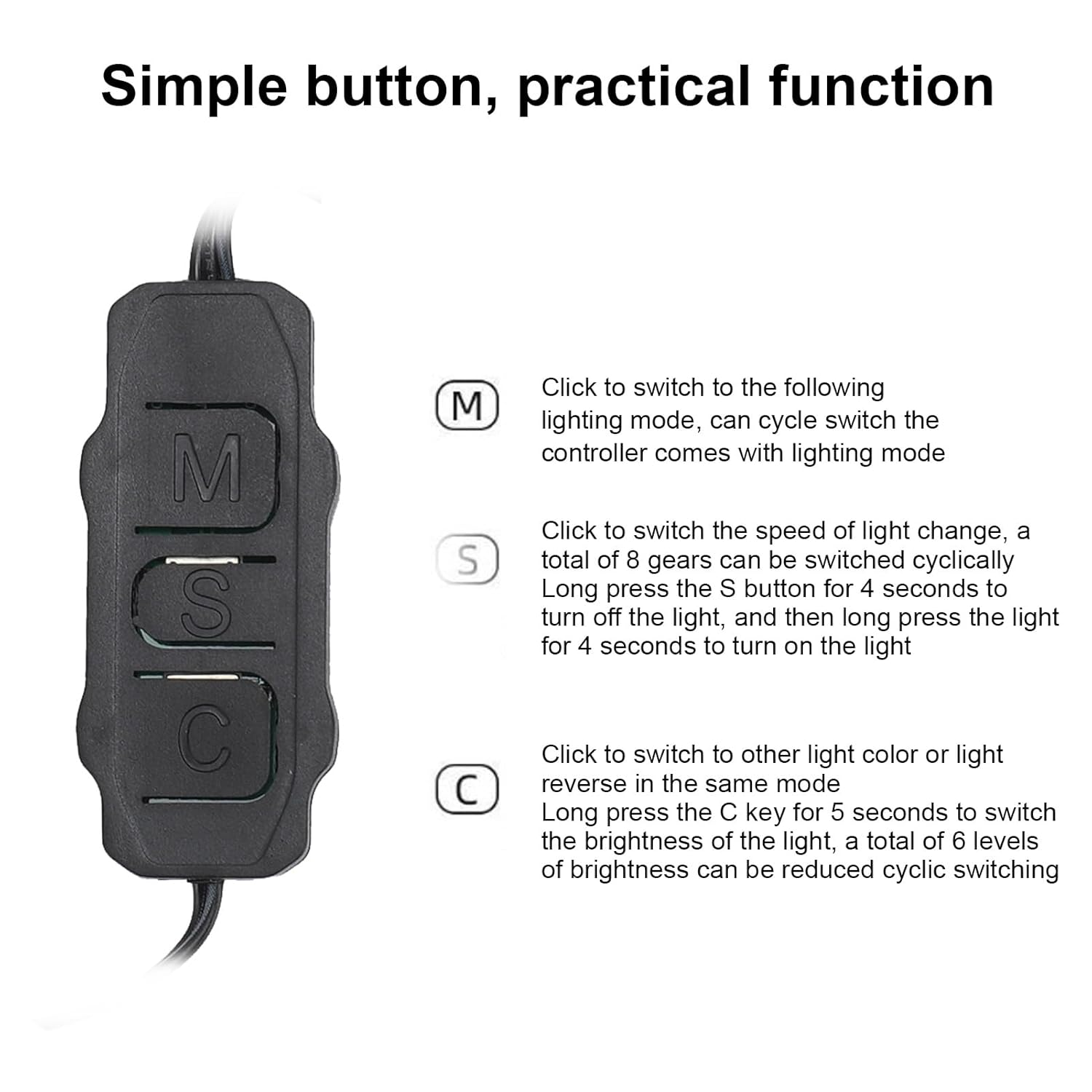 Mini ARGB PC Fans Controller Kit, 5V 3Pin ARGB Connector Light Stripe Remote Controller, SATA Power Supply Computer ARGB Fans Hub Control (Black) image number 3