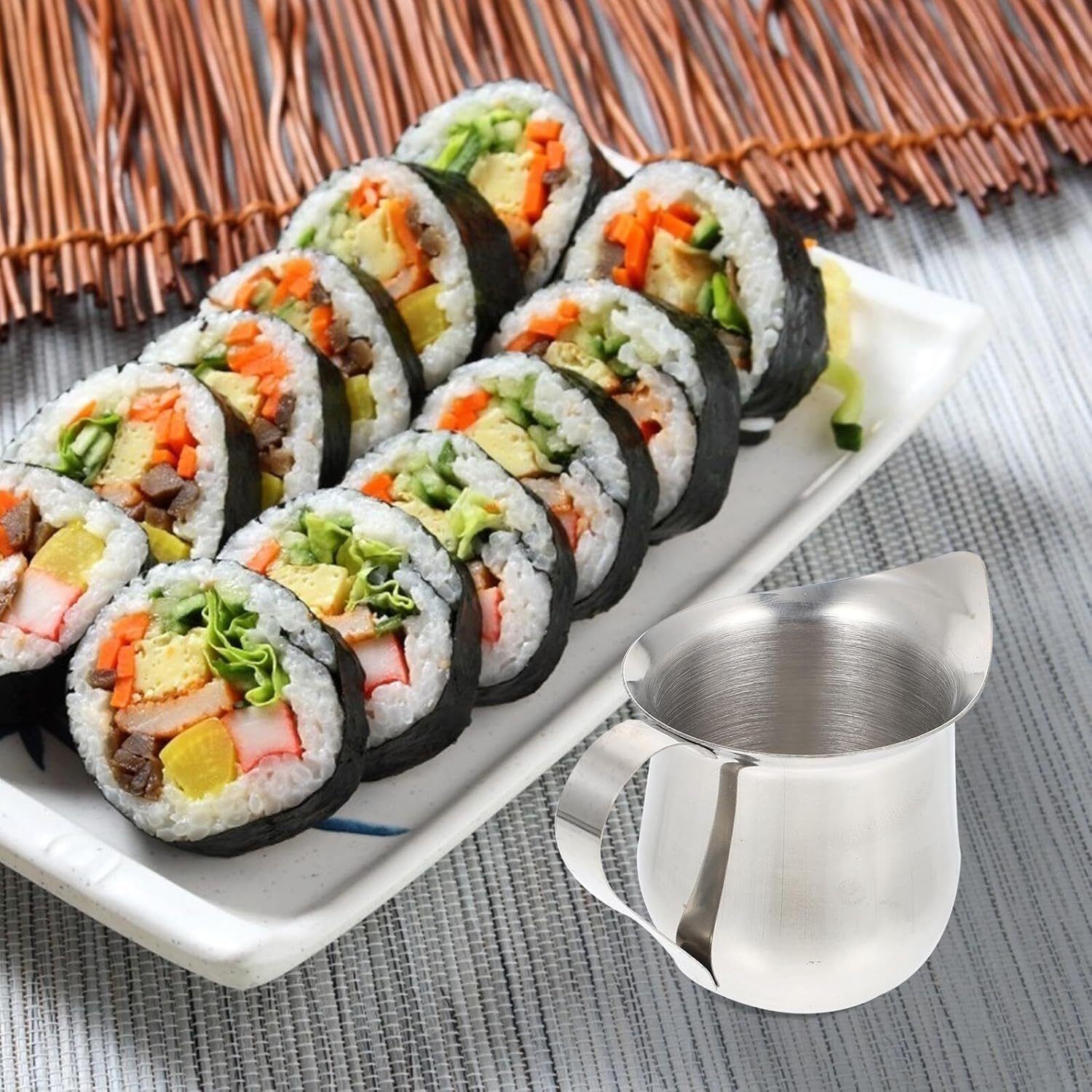 Toyvian Stainless Steel Milk Frothing Pitcher 60Ml (2Oz) Multi-Functional Cream Frothing Cup for Coffee Espresso Home Cafe Use