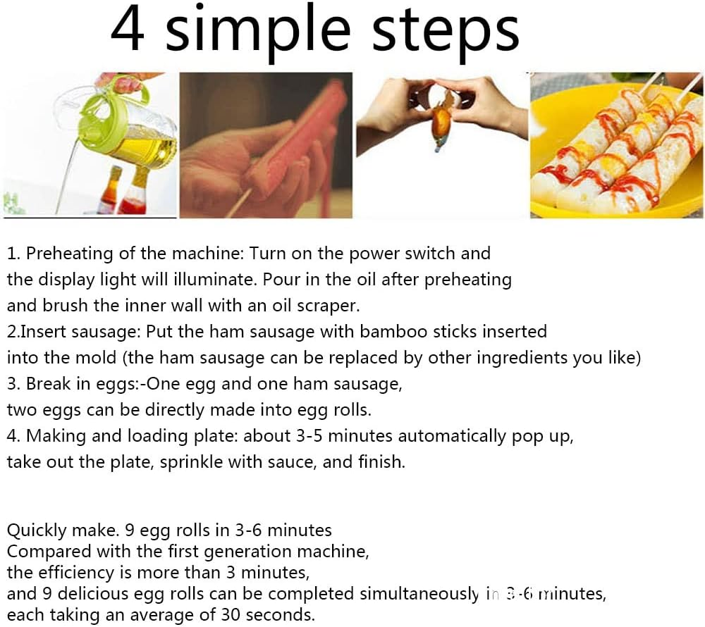 Automatic Egg Rolling Machine Electric Egg Roll Omelet Maker Sausage Machine Egg Boiler Intelligent Constant Temperature Breakfast Machine Kitchen Cooking Tool image number 6