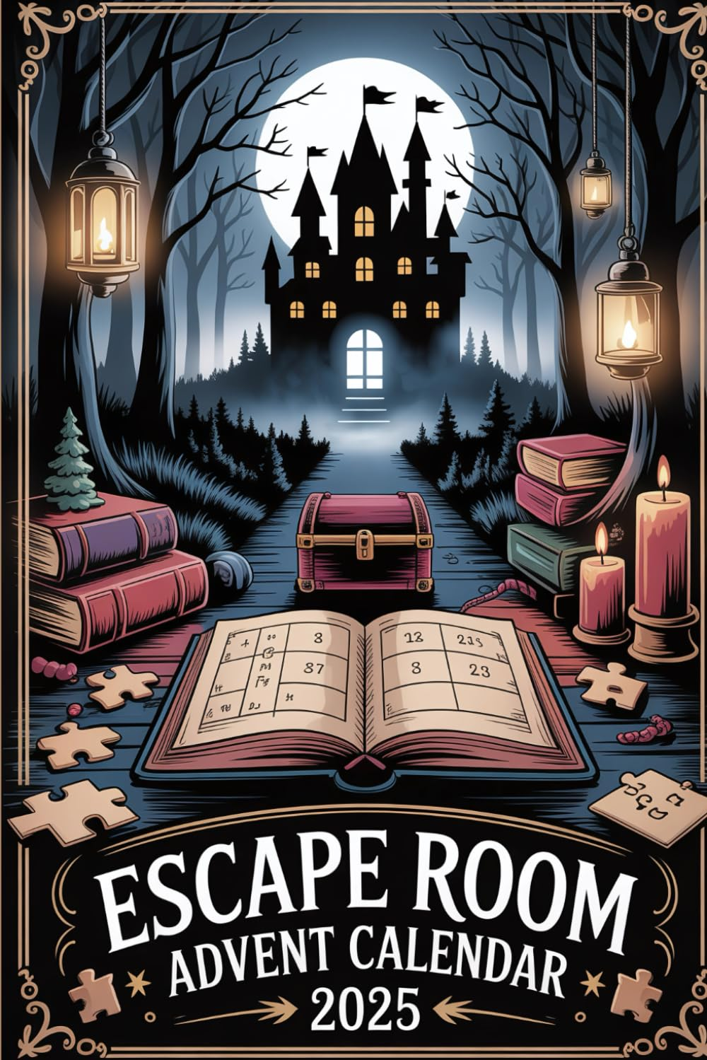 Advent Calendar 2025: Escape Room: Stocking Stuffers Game Book for Kids to Fun with Adults and Teens