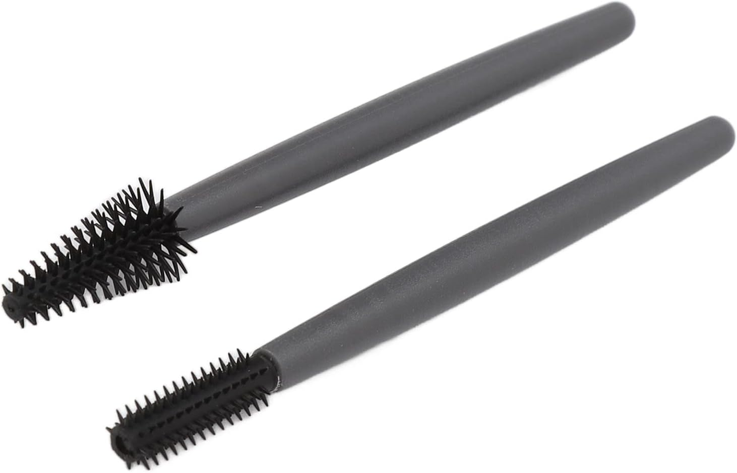 Portable Mascara Brush, Silicone Material Eyelash Brush Set Dustproof Box for Home (Gray) image number 4