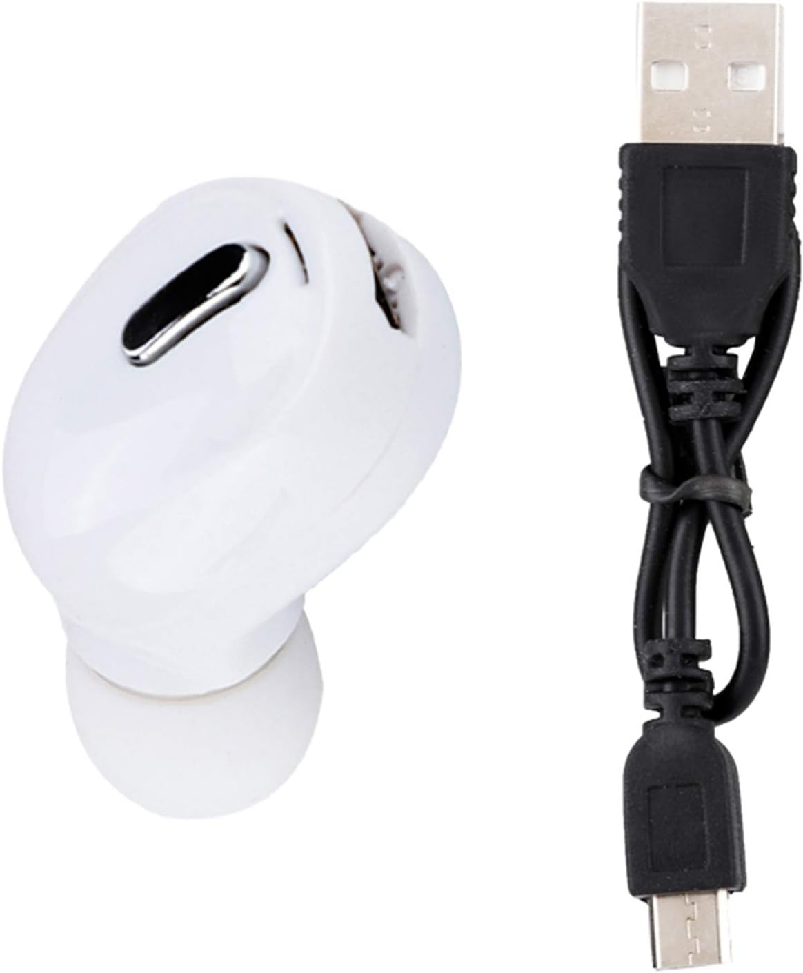 VBESTLIFE Wireless In-Ear Earbuds, Mini Single Ear Sports Bluetooth Headset Universal Earbud Earphones for Fitness/Leisure/Driving/Office (White) image number 2