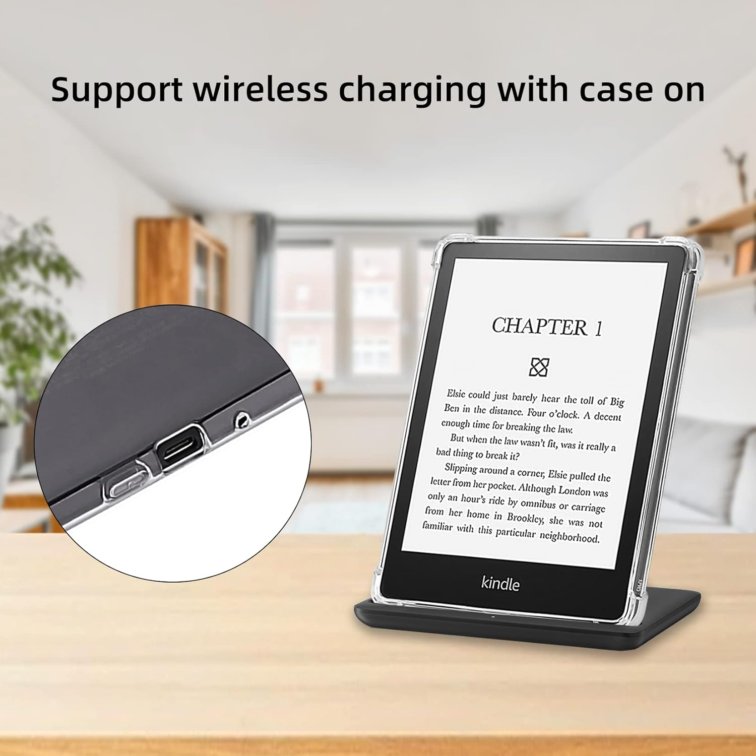 WALNEW Clear Case Cover for 6.8 Inch Kindle Paperwhite 11Th Gen 2021 - Slim Soft TPU Silicone Cover for Kindle Paperwhite Signature Edition 2021 with Lightweight, Shockproof, Transparent image number 5