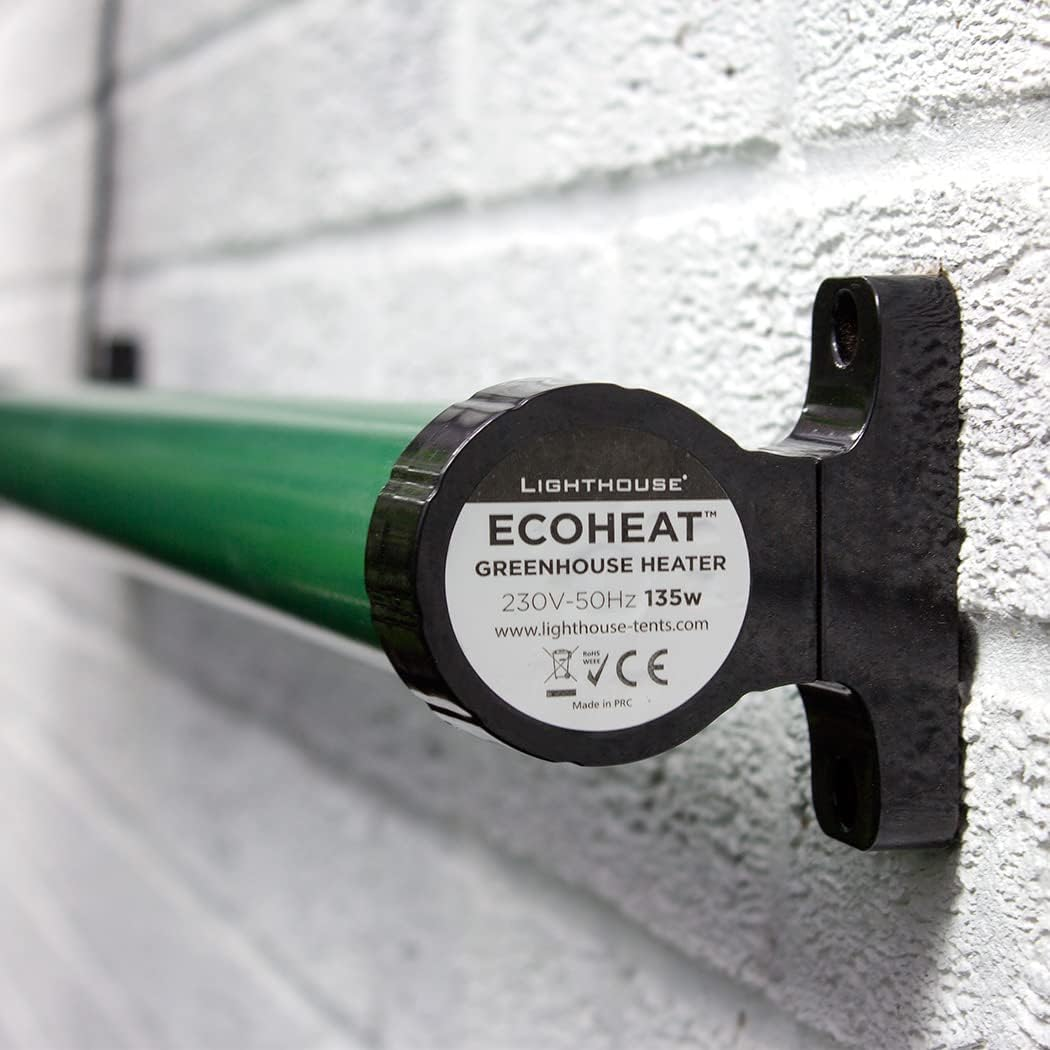 Lighthouse ECOH-080 ECOHEAT 80W Greenhouse Heater | Temperature Control | Eco-Friendly | Quiet Heater for Garden Workshop, Garage, Warehouse. 608Mm, Green image number 4
