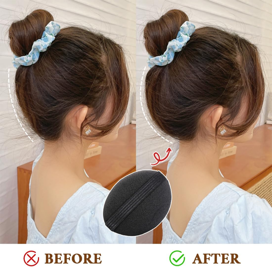 AFCJLTO Pack of 7 Sponge Volume Hair Base Set Bump It up Inserts Styling Tool Combs Clips Accessories Hair Clip Puff Hair Clip Hair Volume Insert for Women and Girls image number 1