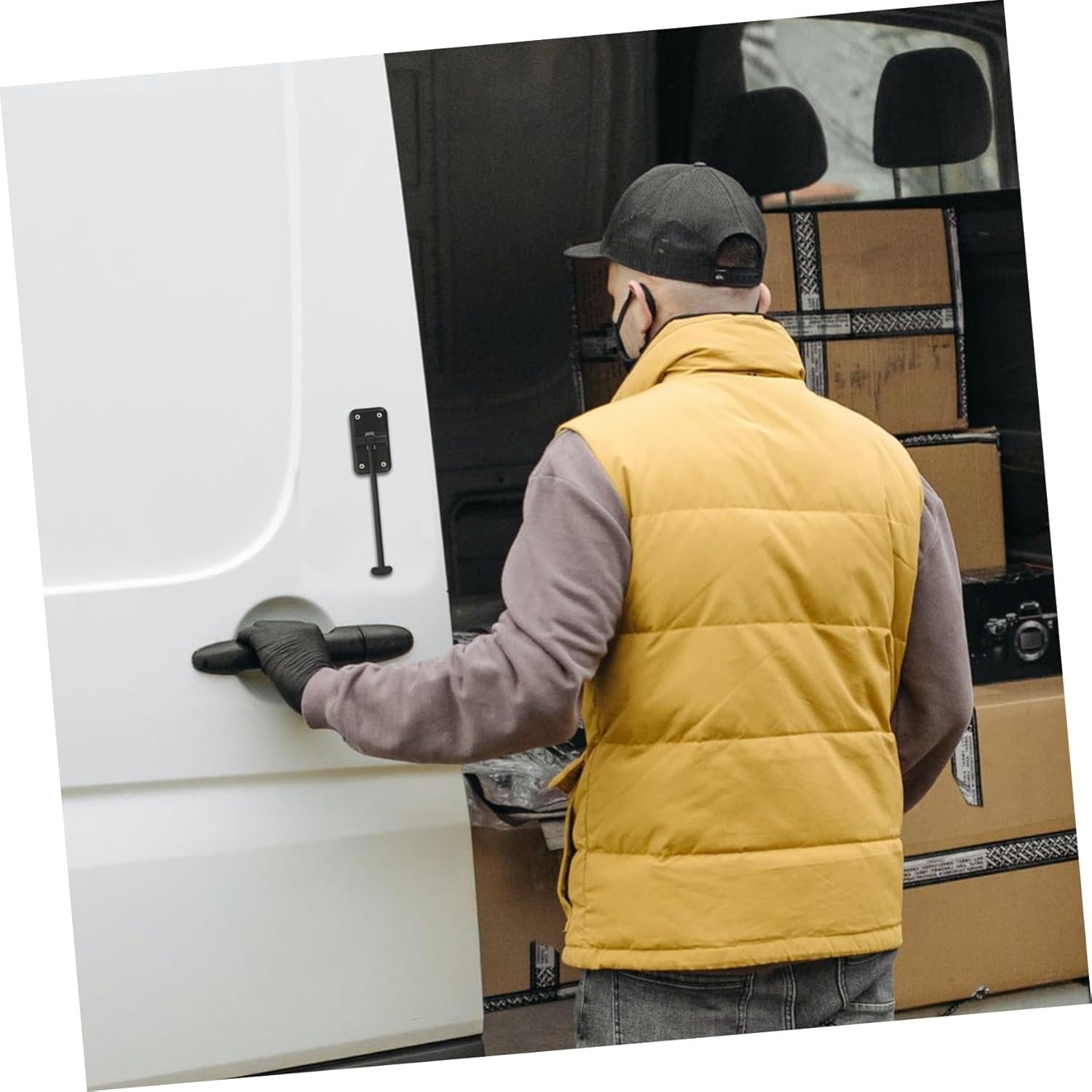 Outanaya Black Plastic Rv Door Holder with Screws Door Latch for Campers and Trailers Secure Exterior Catch Hook for Travel Vehicles Multipurpose Storage - White image number 7