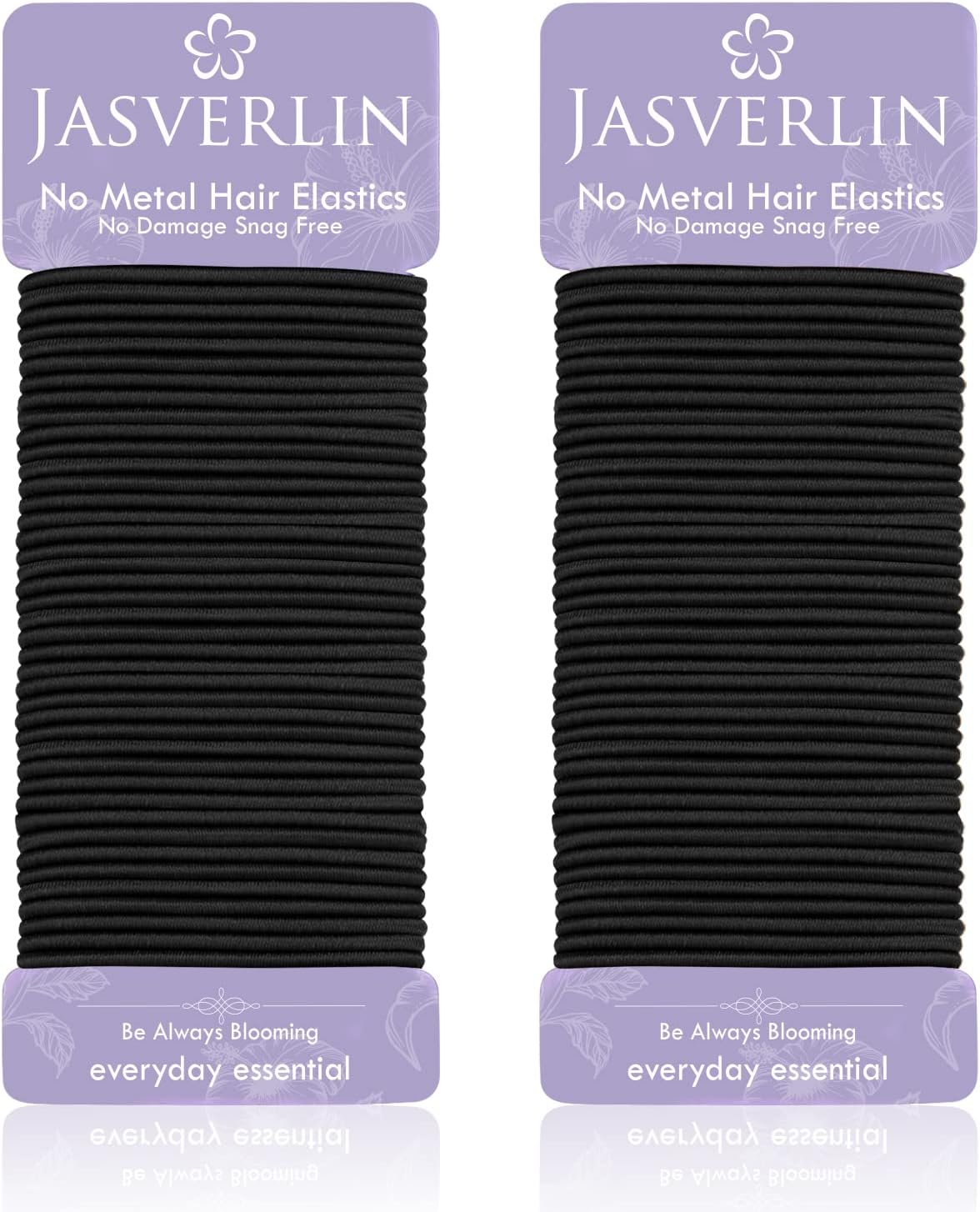 JASVERLIN 2Mm Light Blonde Elastics Hair Ties, Thin Ponytail Holder Hairtie for Women Girls Kids Fine to Medium Texture, No Pull Damage-Free Stretchy Rubber Band Accessories 80 Pcs