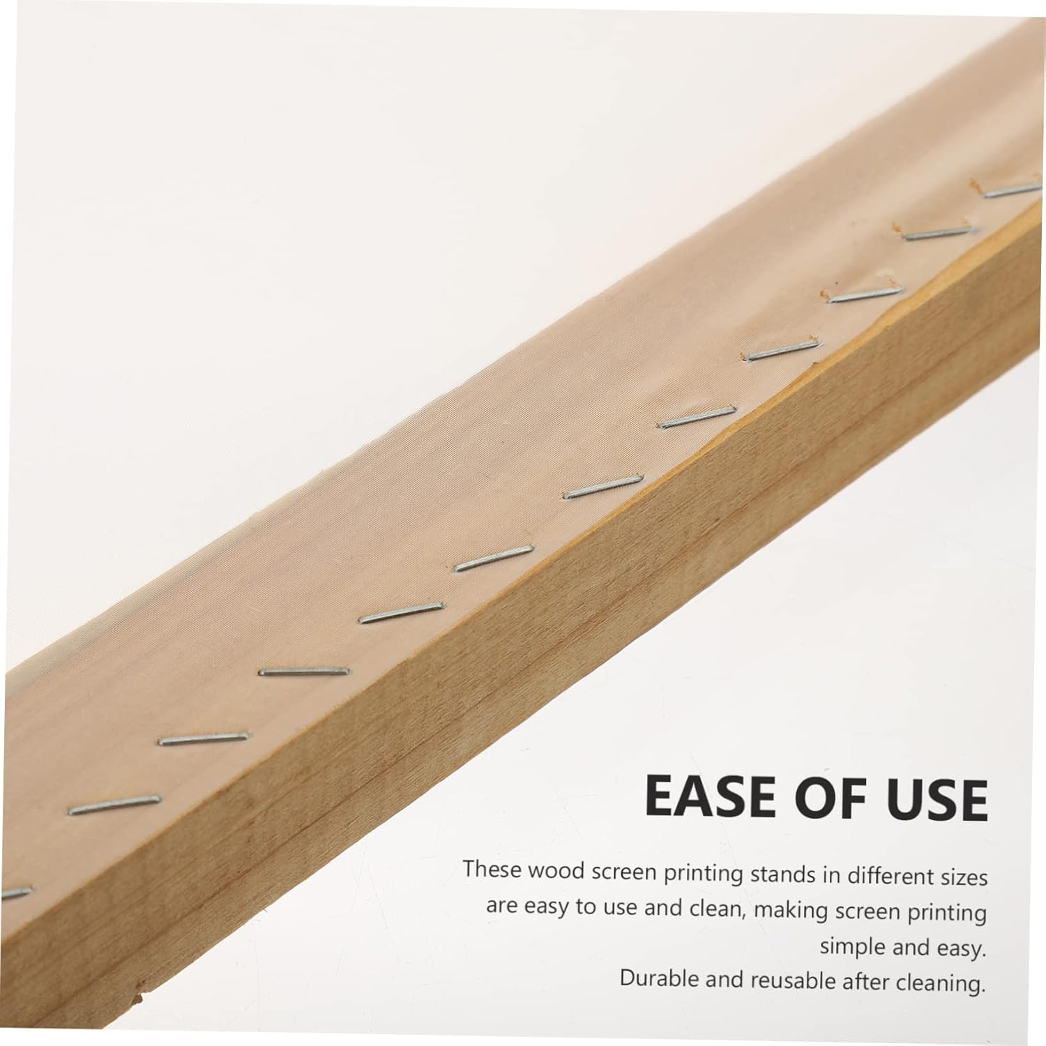 Angoily 3Pcs Portable Screen Printing Frame Wooden DIY Mesh Screen for Shirts Canvas Tote Bags Art Projects Sturdy Washable Reusable Silk Printing Frame image number 1