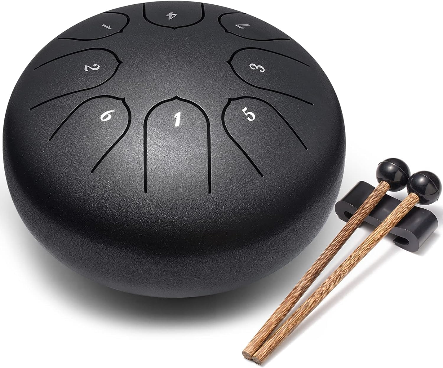 Steel Tongue Drum 6 Inch 8 Notes Hand Drums with Bag Sticks Music Book, Sound Healing Instruments for Musical Education Entertainment Meditation Yoga Chakra