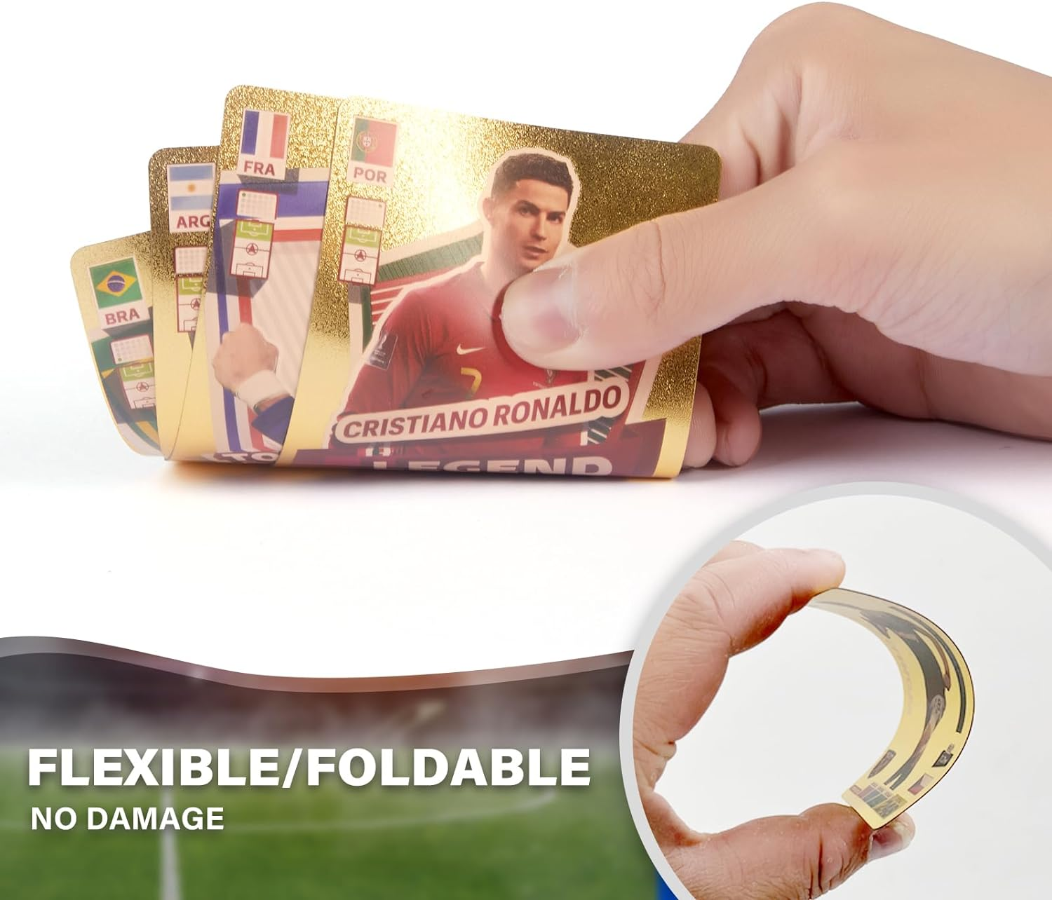 2022/23 World Cup Soccer Star Card - 55 Cards per Box, Value Box, Collection Card, No Duplication, Not Original (Gold) image number 5