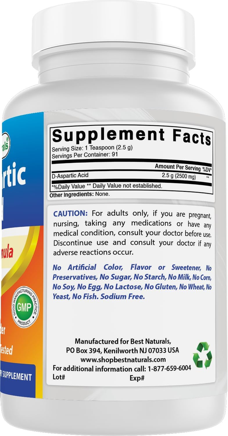 Best Naturals D-Aspartic Acid 8 OZ