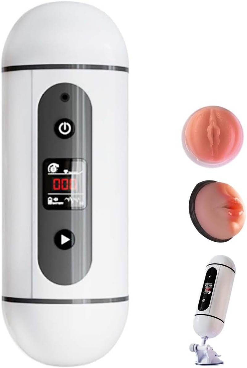 2 in 1 Pocket Cup Sex Toys for Men Realistic Channel Texture with 12 Vibrations Count Training Cup Male Masturbator Adult Toys