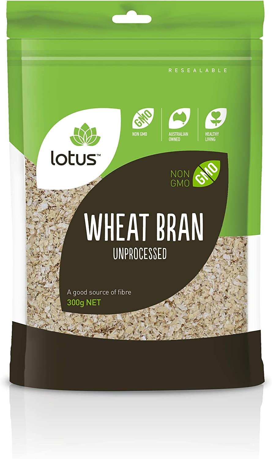 Lotus Unprocessed Wheat Bran, 300 G