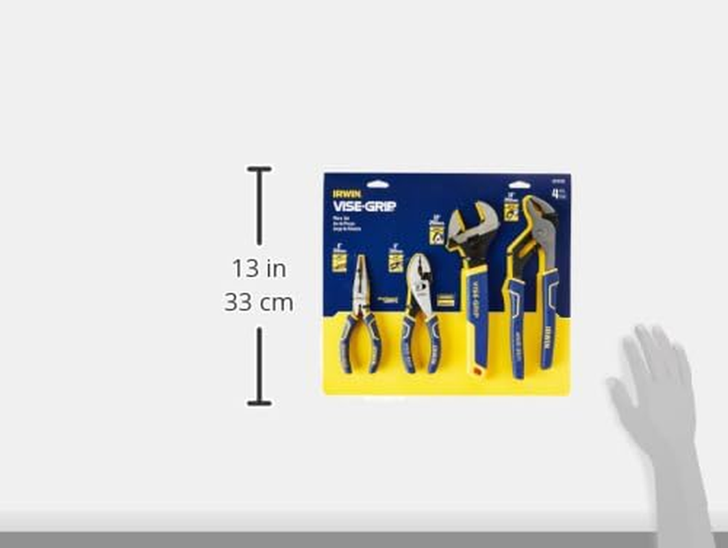 IRWIN Tools Long Nose, Slip Joint, Adjustable Wrench and Groove Joint Propliers Set, 4-Piece (2078705) image number 1