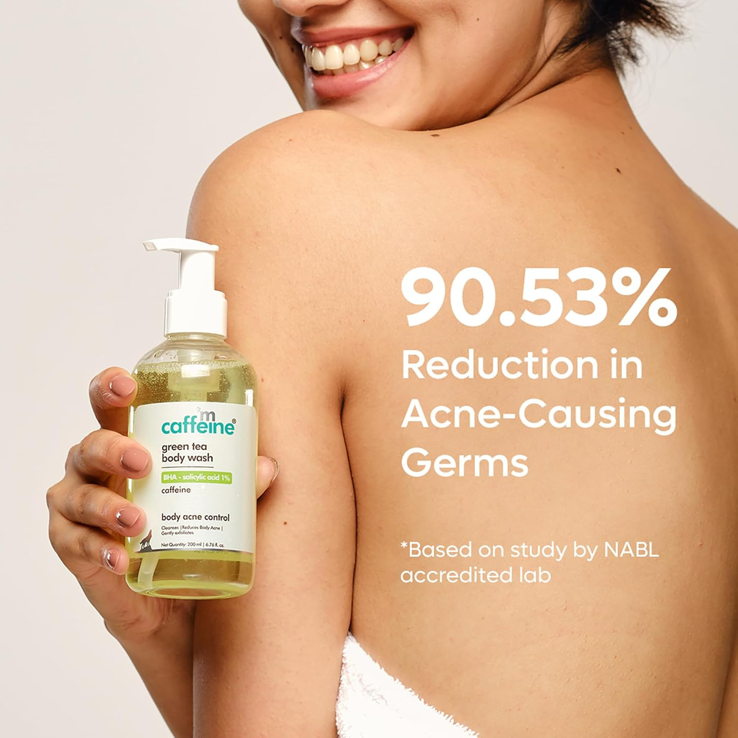 Mcaffeine Salicylic Acid Body Wash for Acne & Dark Spots | BHA Body Wash for Body & Back Acne | Daily Use Shower Gel for Men & Women - 200Ml image number 1