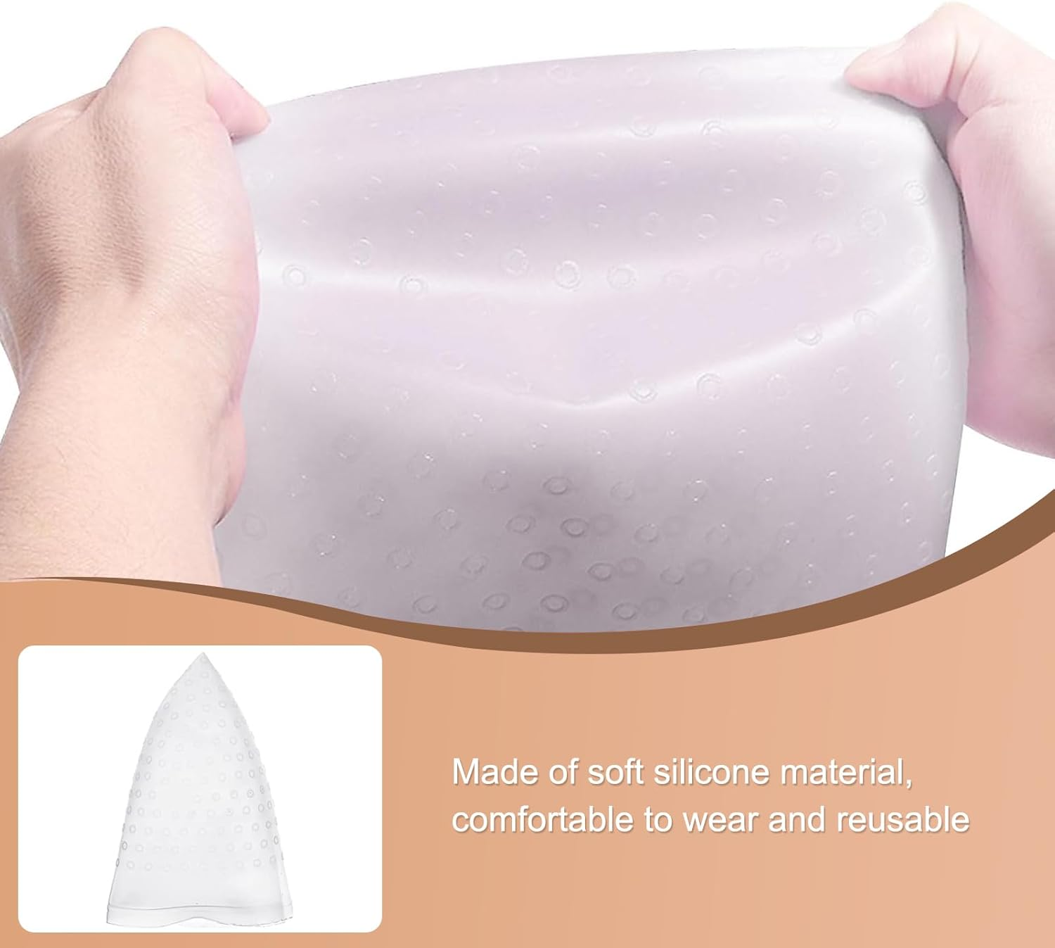 RTRTGS Silicone Highlight Cap, Hair Highlighting Cap, Hair Colouring Cap, Reusable Highlight Cap with Hooks, Colouring Cap, for Women and Girls Blast image number 4