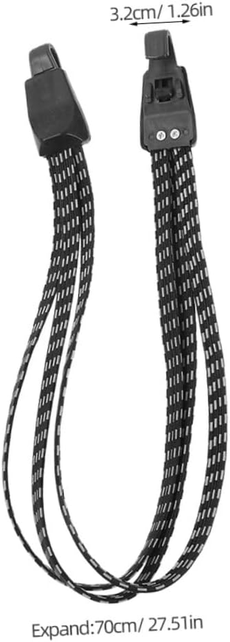 INOOMP 4Pcs Bicycle Straps Tie down Straps for Travel Strong Elastic Luggage Tie-Down for Securing Luggage Bike Rack Portable Cargo Belt image number 2