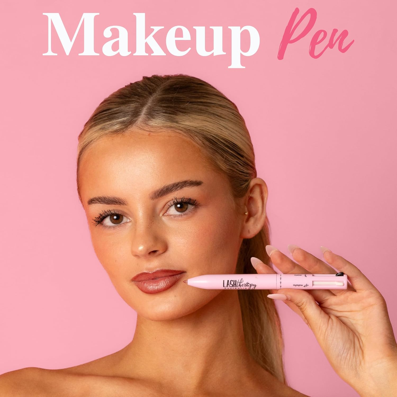Lash Therapy Australia 4-In-1 | Makeup Pen, Lip Liner, Eyeliner, Brow Pencil & Highlighter | Compact, Travel Friendly Makeup Pen for Lips, Eyes, Brows & Face image number 1