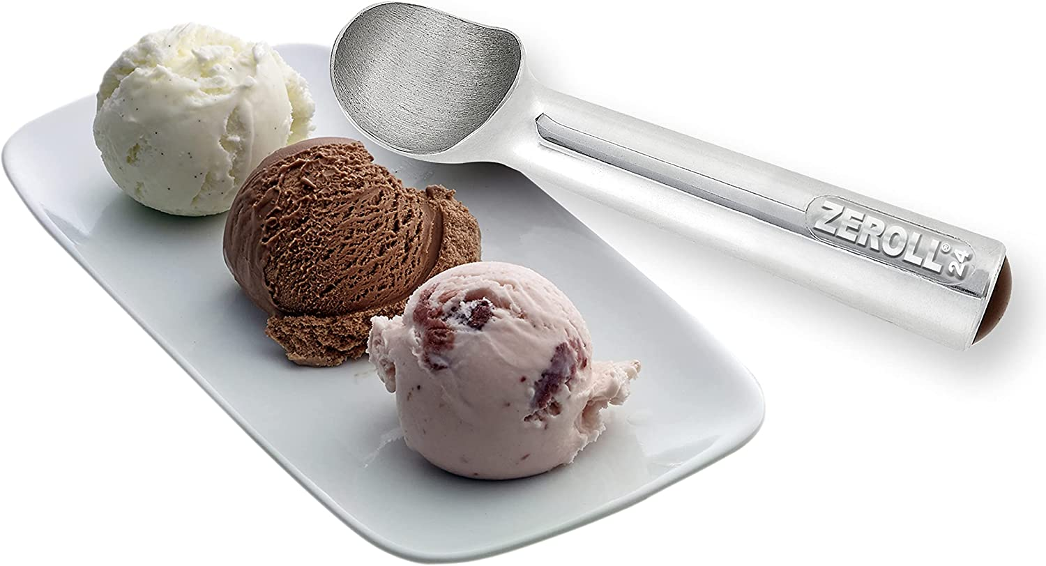 Zeroll Original Ice Cream Scoop with Unique Liquid Filled Heat Conductive Handle Simple One Piece Aluminum Design Easy Release Made in USA, Ounce, Silver image number 2