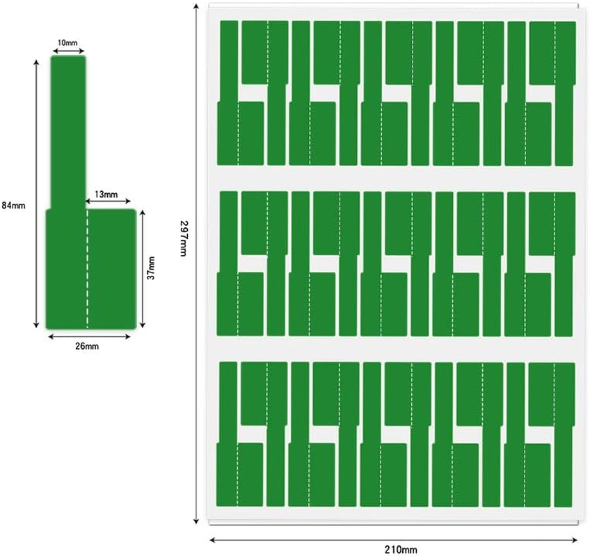 Manusticker Durable Cable Labels - Waterproof, Writable, Strong Adhesive - 8 Colors - 240Pcs / 8 Sheets image number 3