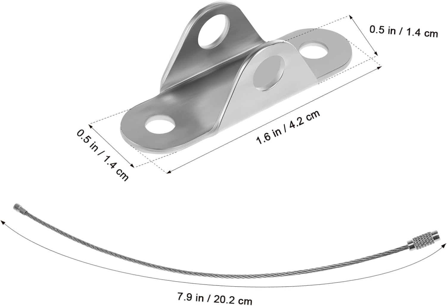 Totority 6 Pack anti Tip Furniture Anchors Wall Mount Safety Straps for Baby Proofing Earthquake Resistant Cabinet and Bookshelf Securing image number 5