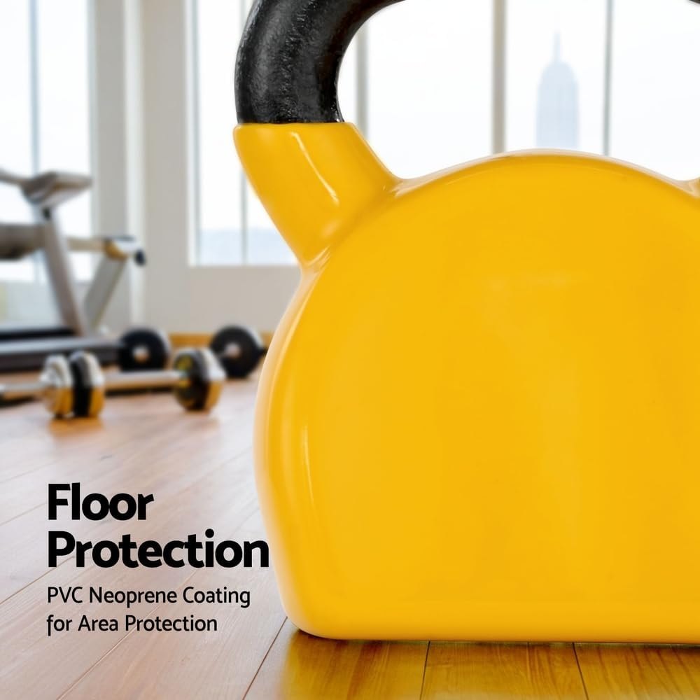 20Kg Kettlebell Set Weightlifting Bench Dumbbells Kettle Bell Gym Home Fitness image number 4