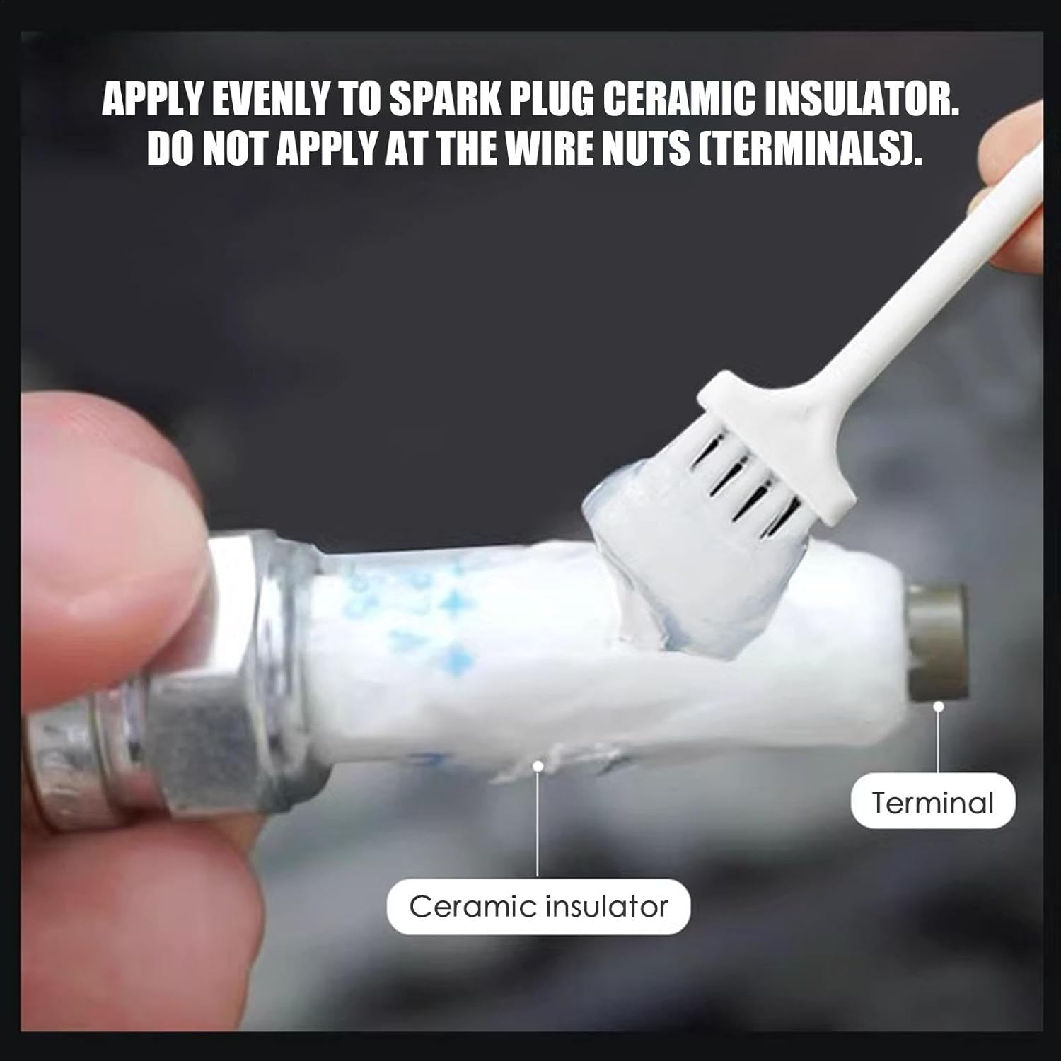 Dielectric Grease - Insulating Marine Silicone Grease Automotive Seals - Heat-Resistant Lubrication, Waterproof with Brush for Car & Marine Electrical Connectors image number 1