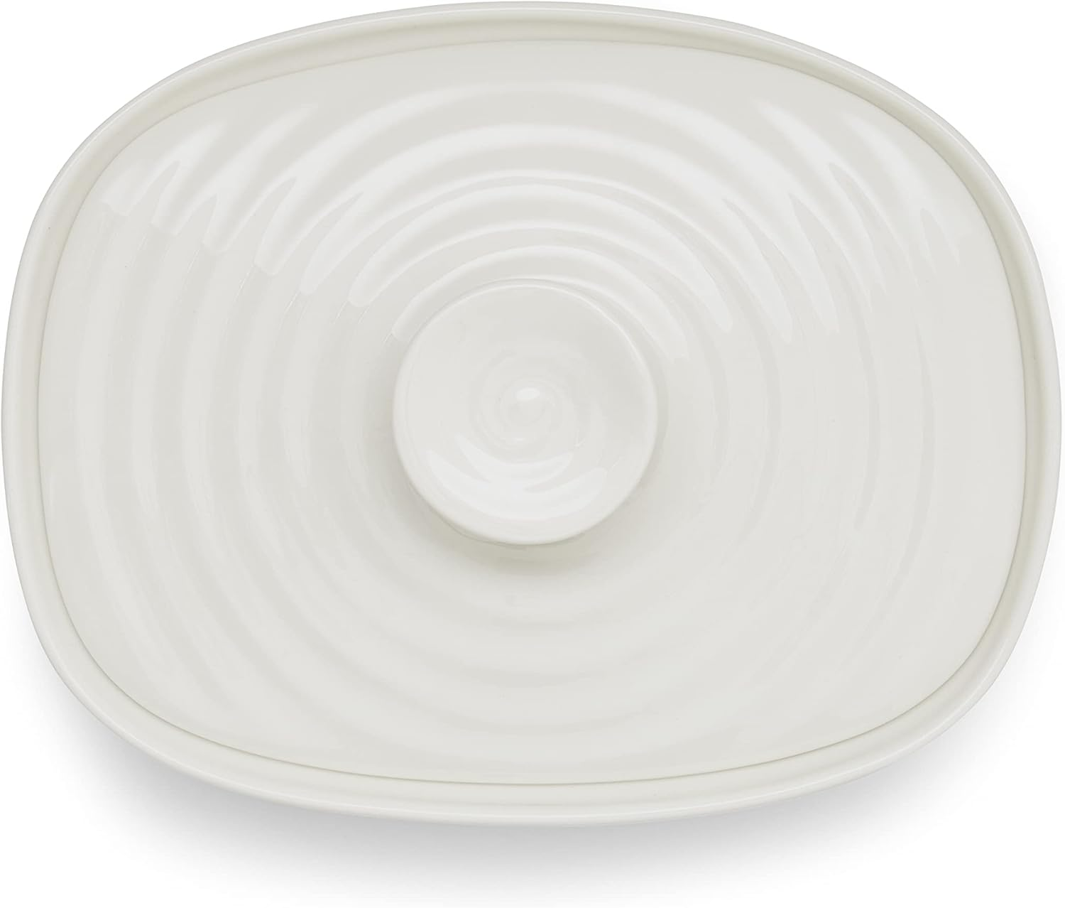 Portmeirion Sophie Conran White Covered Butter Dish | Butter Keeper with Lid for Countertop | Made from Fine Porcelain | Microwave and Dishwasher Safe image number 4