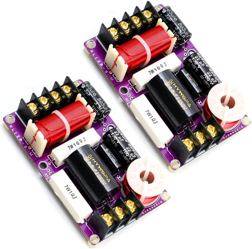 HOOCI 2PCS 3000Hz 2-Way Audio 150W Hifi Filter Circuit Board Stereo Speaker Crossover Filters 4/6/8 Ohm 2 Unit Frequency Dividers (Color : T8 W6) image number 4