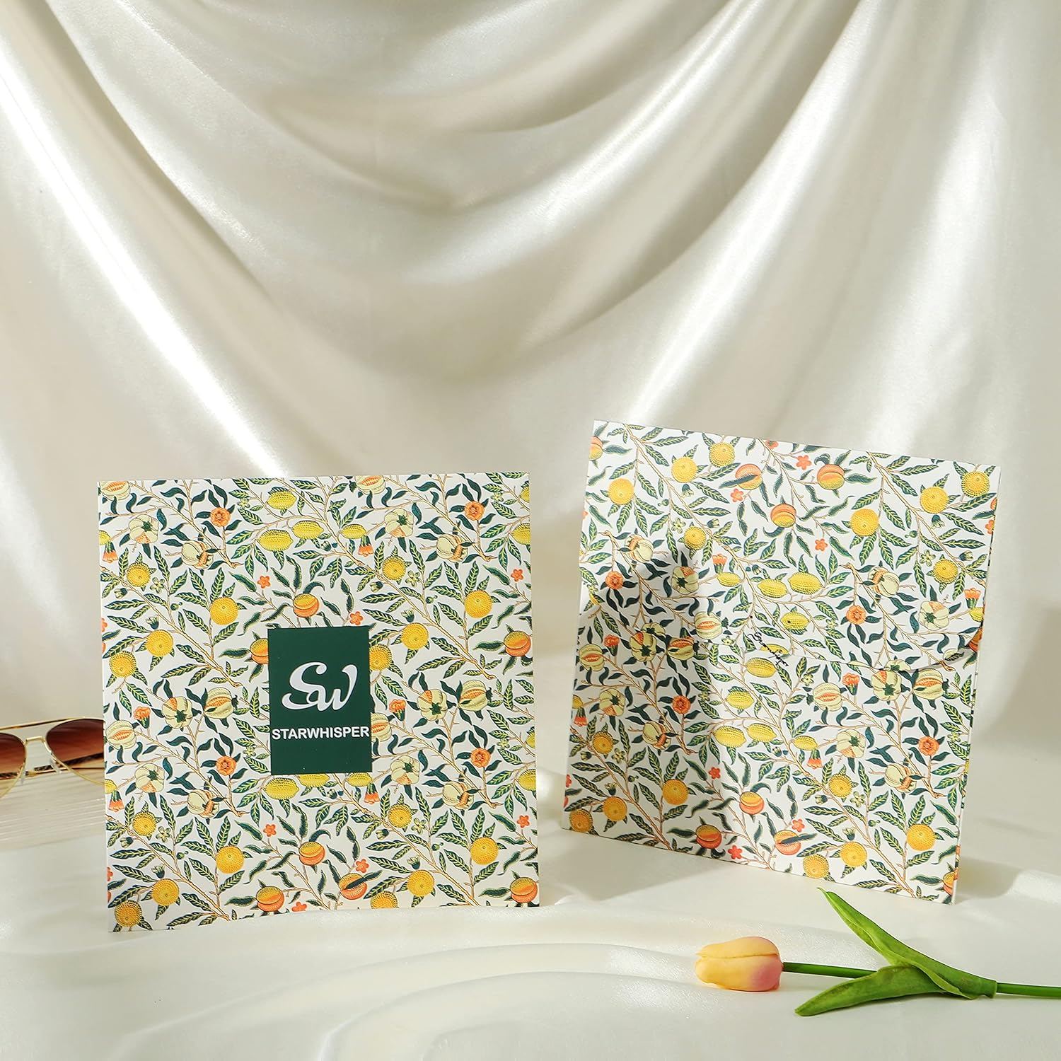 STARWHISPER Women'S Gold Trim Silk Scarf Shawl Wrap - Elegant Accessory for Evening Dress - Gift Packaged - Ivory image number 5