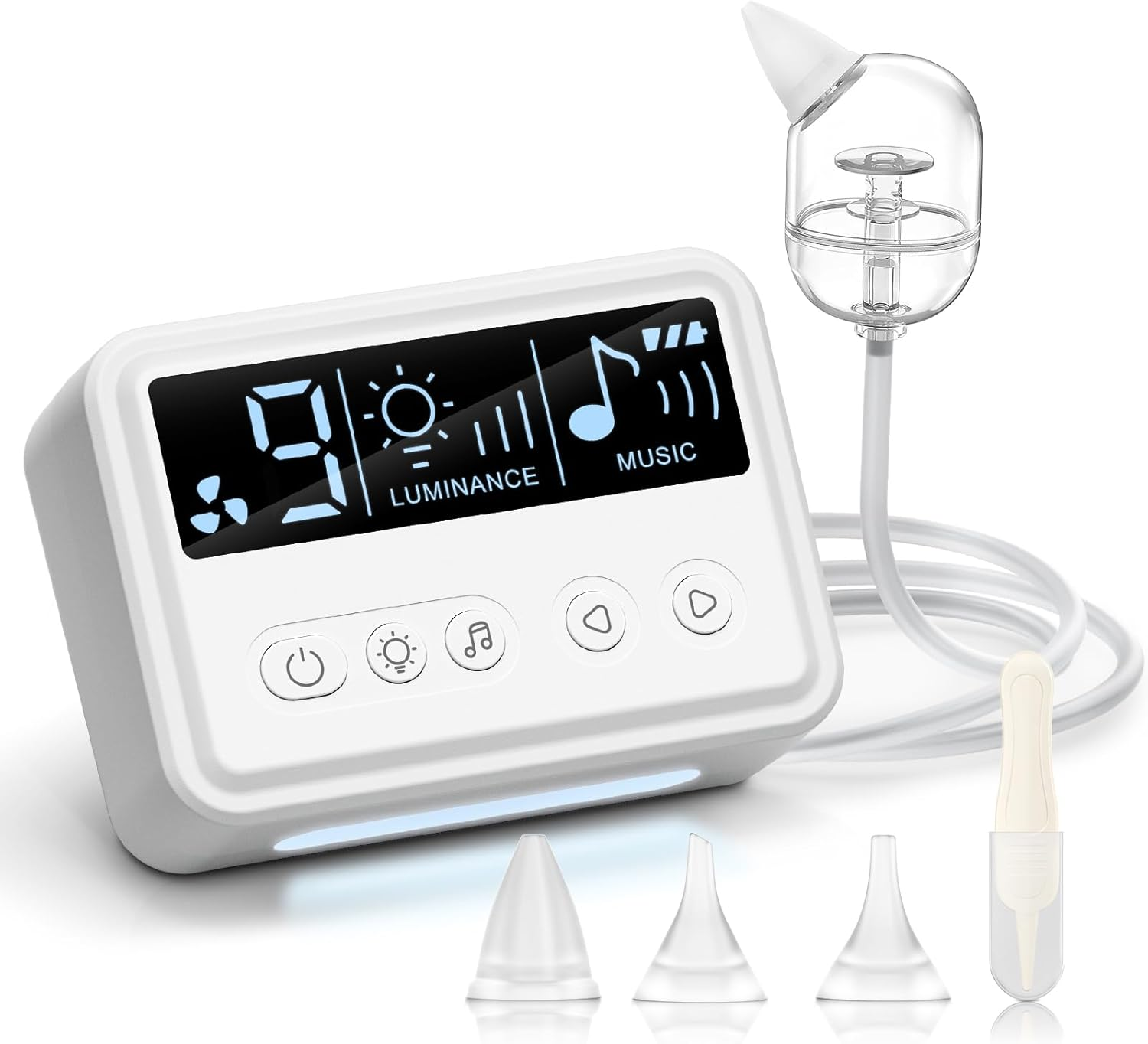 IUZUO Nasal Aspirator for Toddler, Electric Nose Aspirator for Baby, Baby Nose Sucker, Electric Nose Suction with Night Light and Music, LED Display image number 1
