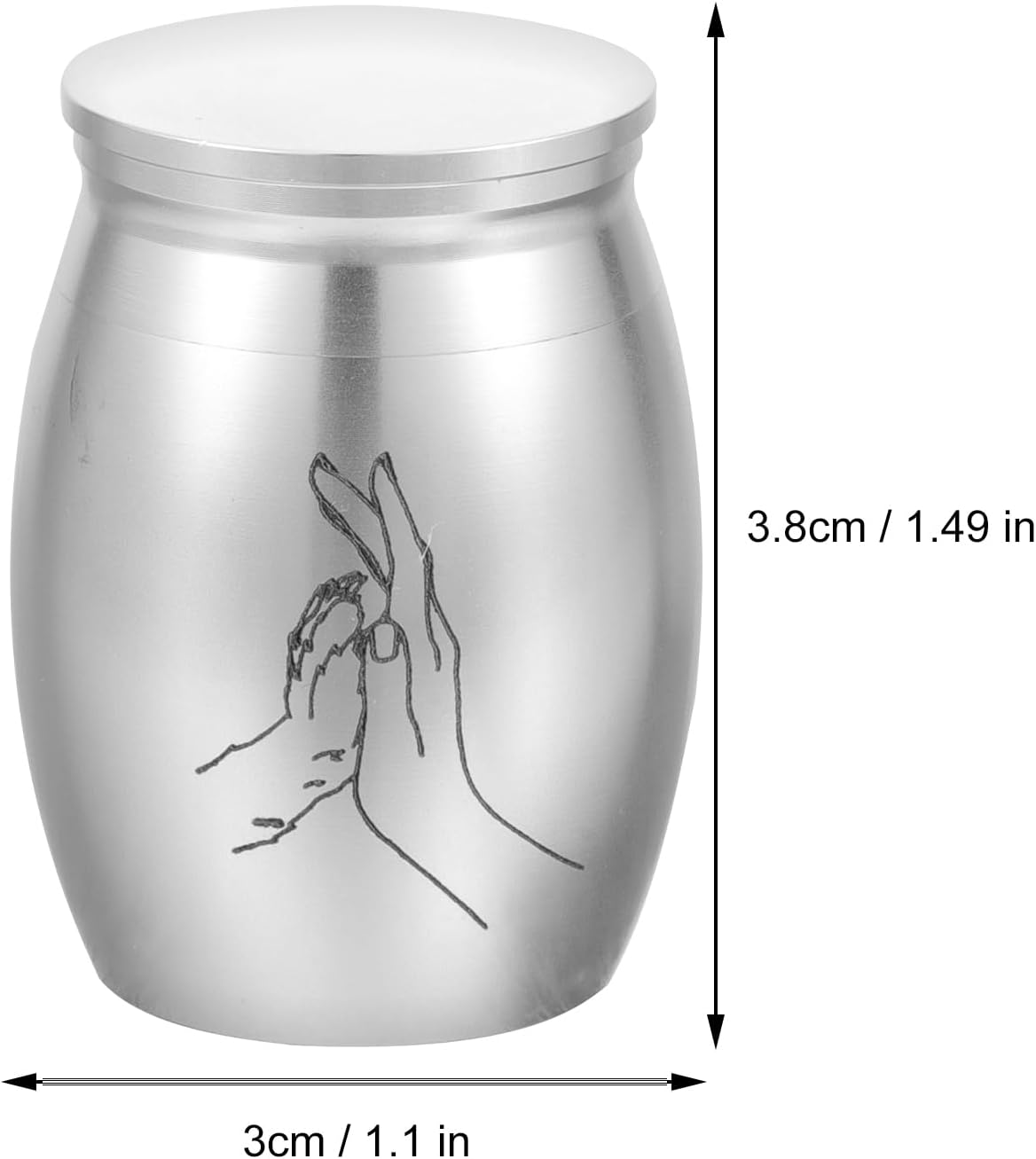 PRETYZOOM Urn Sealed Small Cat Urn Keepsake Urns Pet Dog Urns Mini Animal Urn Metal Memorial Gift Box Decorate Ashes Small Bone Souvenir Stainless Steel image number 4
