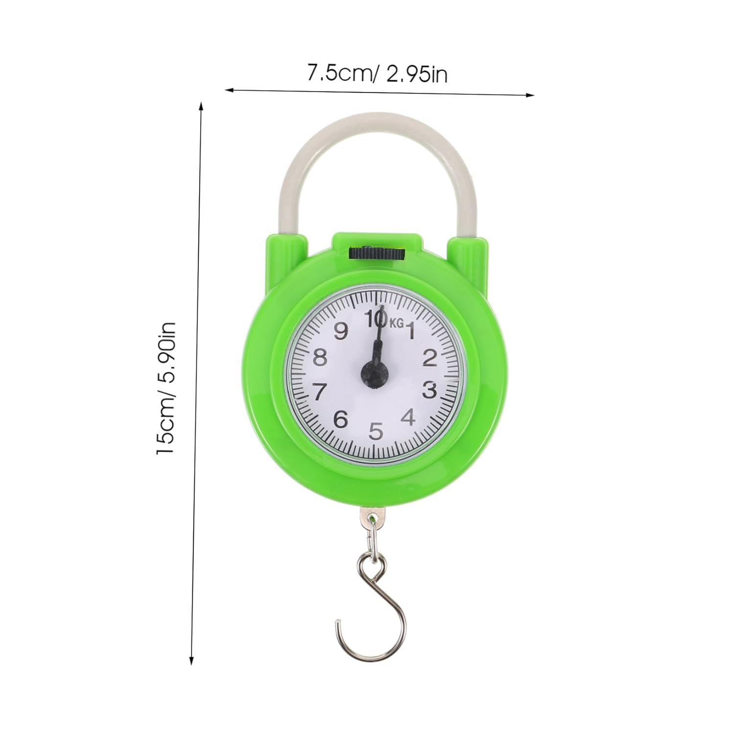 DECOMELODY Portable Small Spring Scale for Travel Luggage and Suitcase Weighing Manual Lightweight Metal and Plastic Handheld Scale with Hook for Home and Travel Essentials image number 2