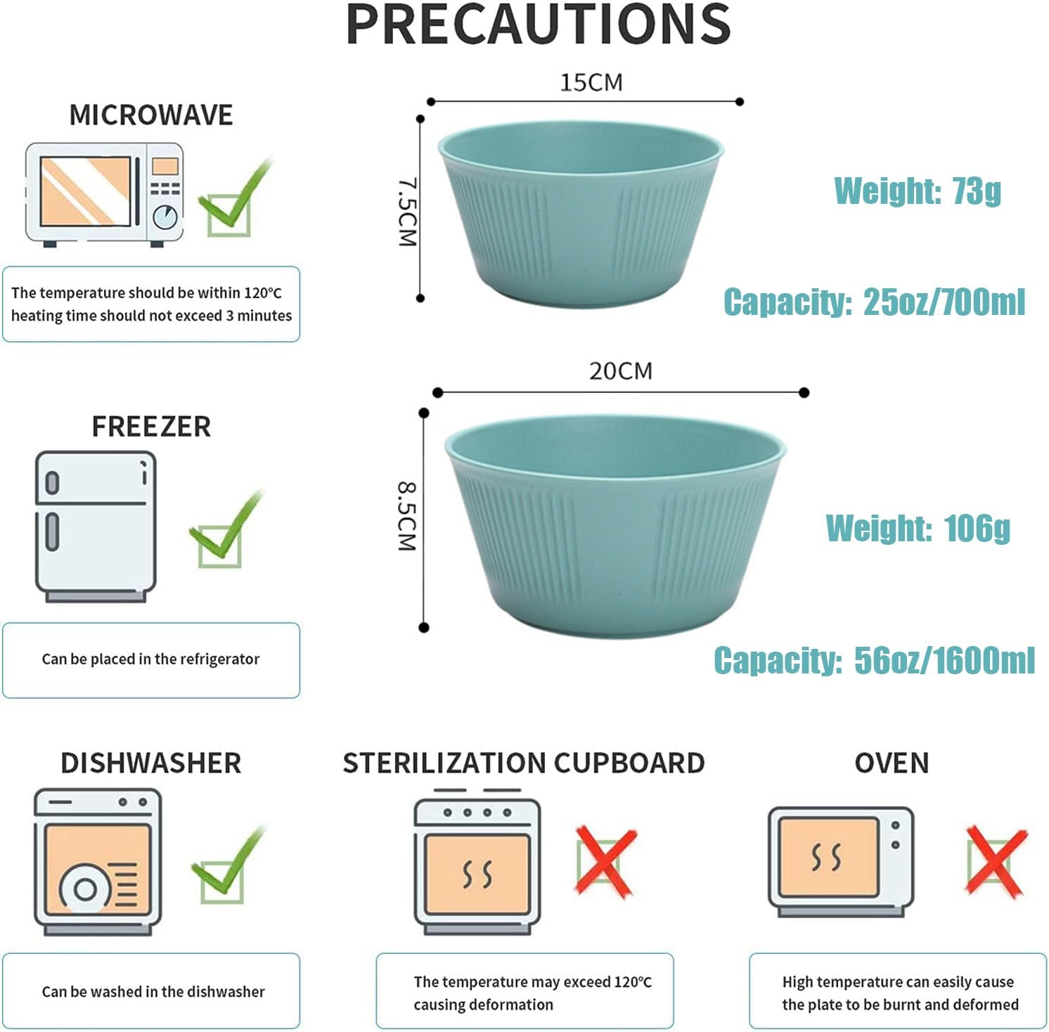 8 Pcs Wheat Straw Salad Bowls Set, Lightweight & Colorful Large (56 Oz) Unbreakable Cereal Bowls, Microwave and Dishwasher Safe Big Bowls for Eating, Serving Oatmeal, Soup and Salad image number 1
