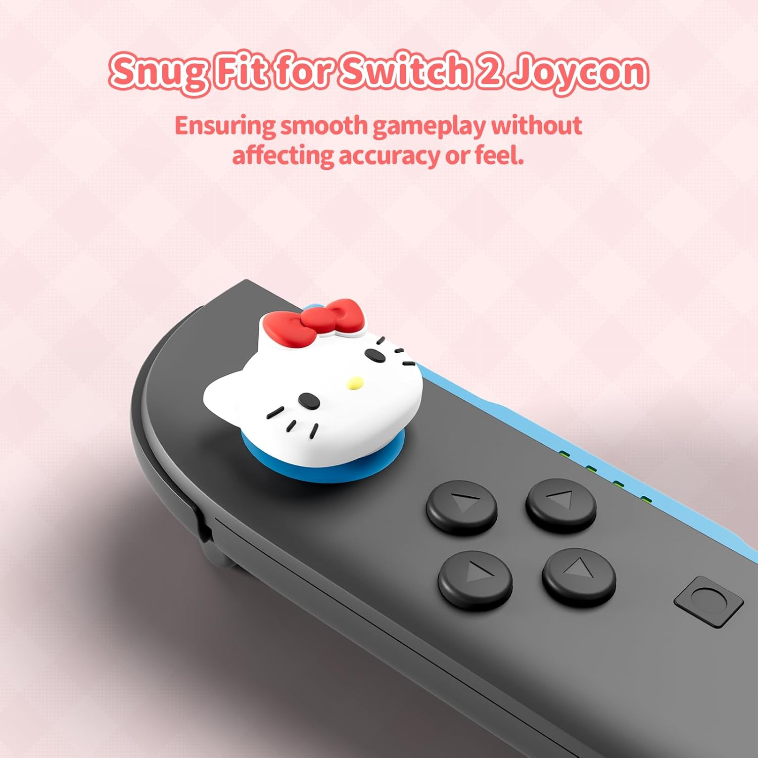 Kuitmor Silicone Joystick Caps Compatible with Nintendo Switch 2, Anti-Slip Thumb Grip Caps for Switch 2025, 4Pcs - Cute Cat
