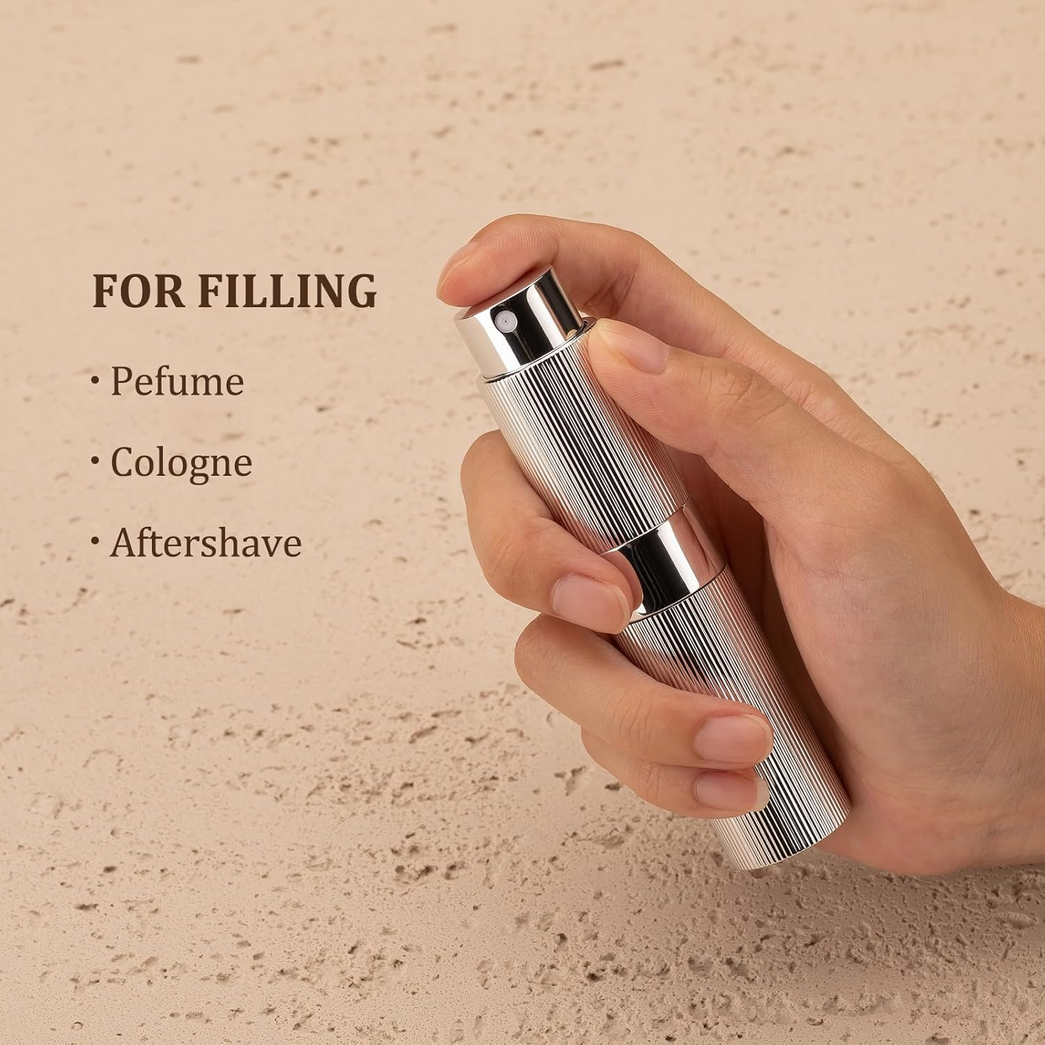 LISAPACK 8Ml Perfume Atomizer Spray Bottle, 1Pcs Travel Cologne Sprayer Refillable, Empty Mini Portable Perfume Dispenser (Black) image number 5