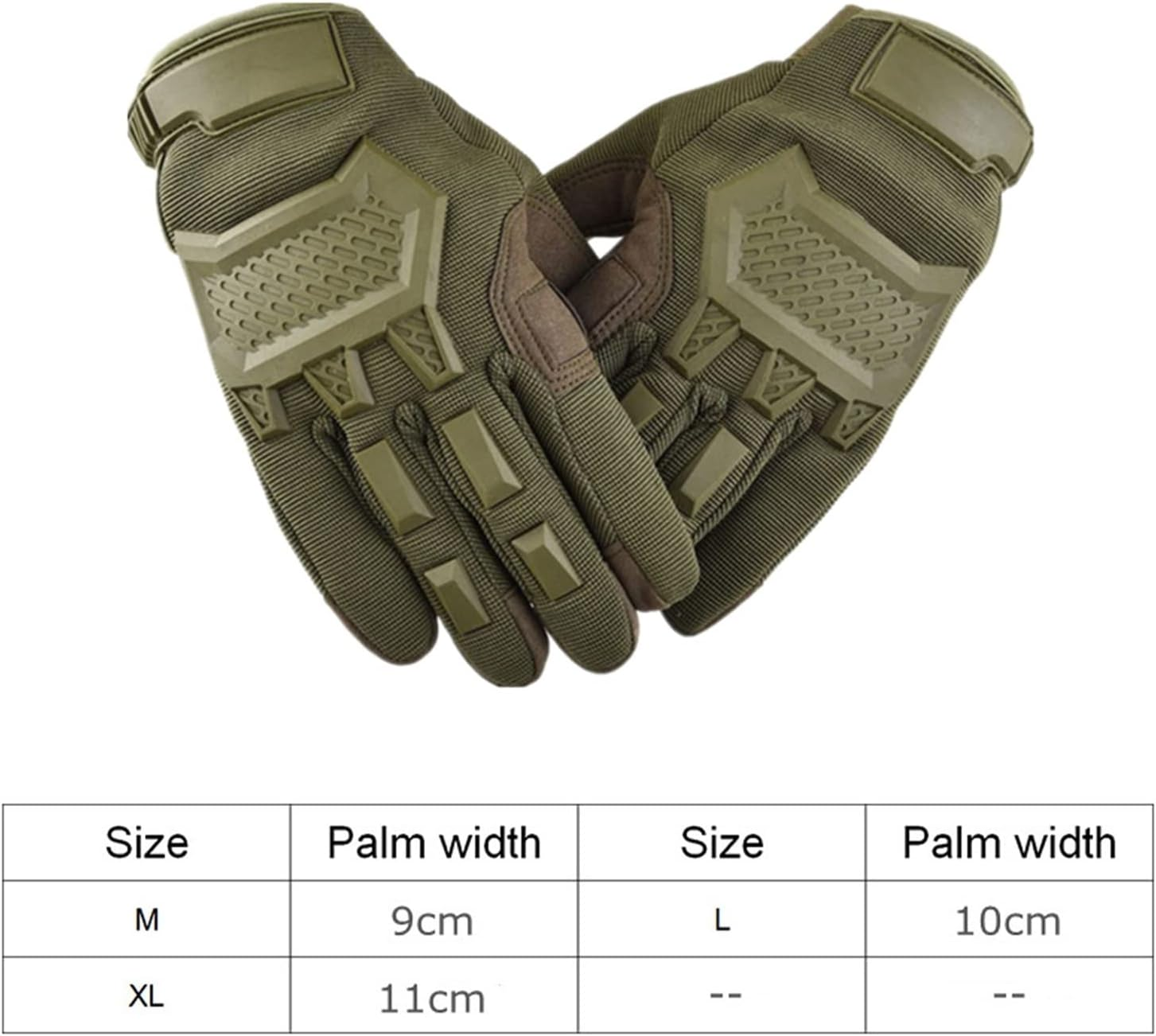 KANGYEBAIHUODIAN Men Women Motorcycle Gloves Non-Slip Full-Finger Gloves Touch Screen Wear-Resistant Tactical Gloves Outdoor Sport Riding Gloves (Color : Army Green, Size : XL) image number 2