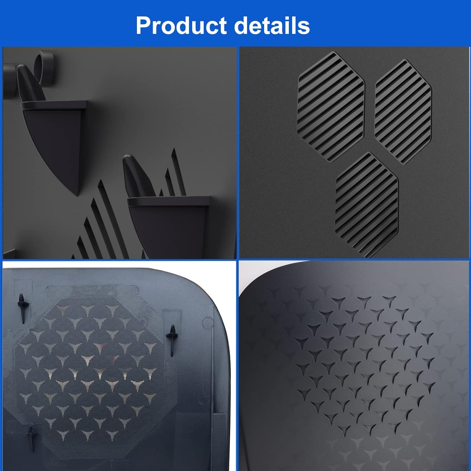 PS5 Console Face Plates, Playstation 5 Accessories with Fan Vents Faceplate，With Dust Filter for Cooling Vents，Shockproof ABS Shell Cover Case - Digital Edition (Black Hexagon (Digital Edition)) image number 5