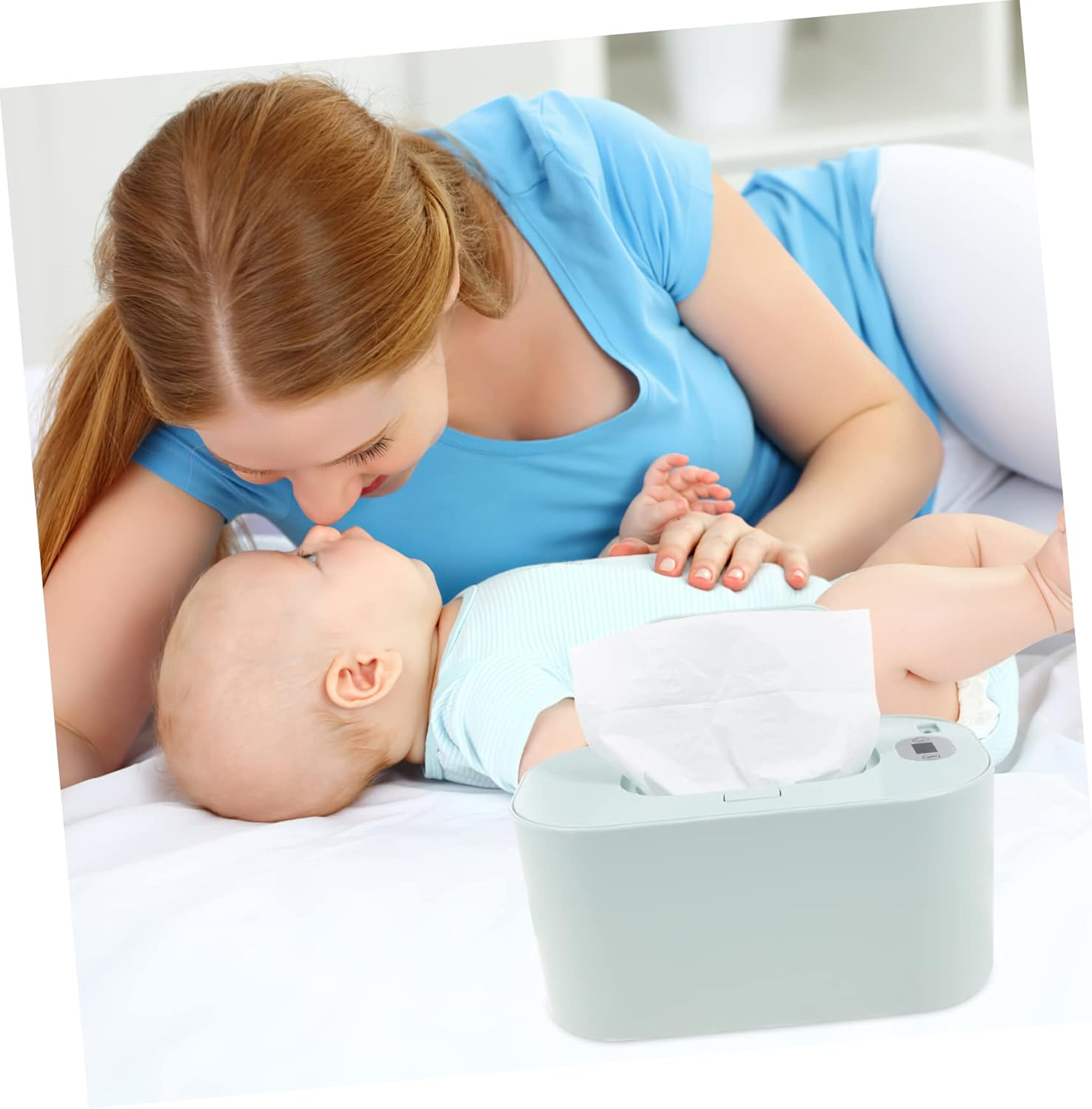 USB Portable Wipe Warmer for Babies Car Tissue Dispenser Smart Color for Travel Diaper Bags Keeps Wet Wipes Warm image number 5