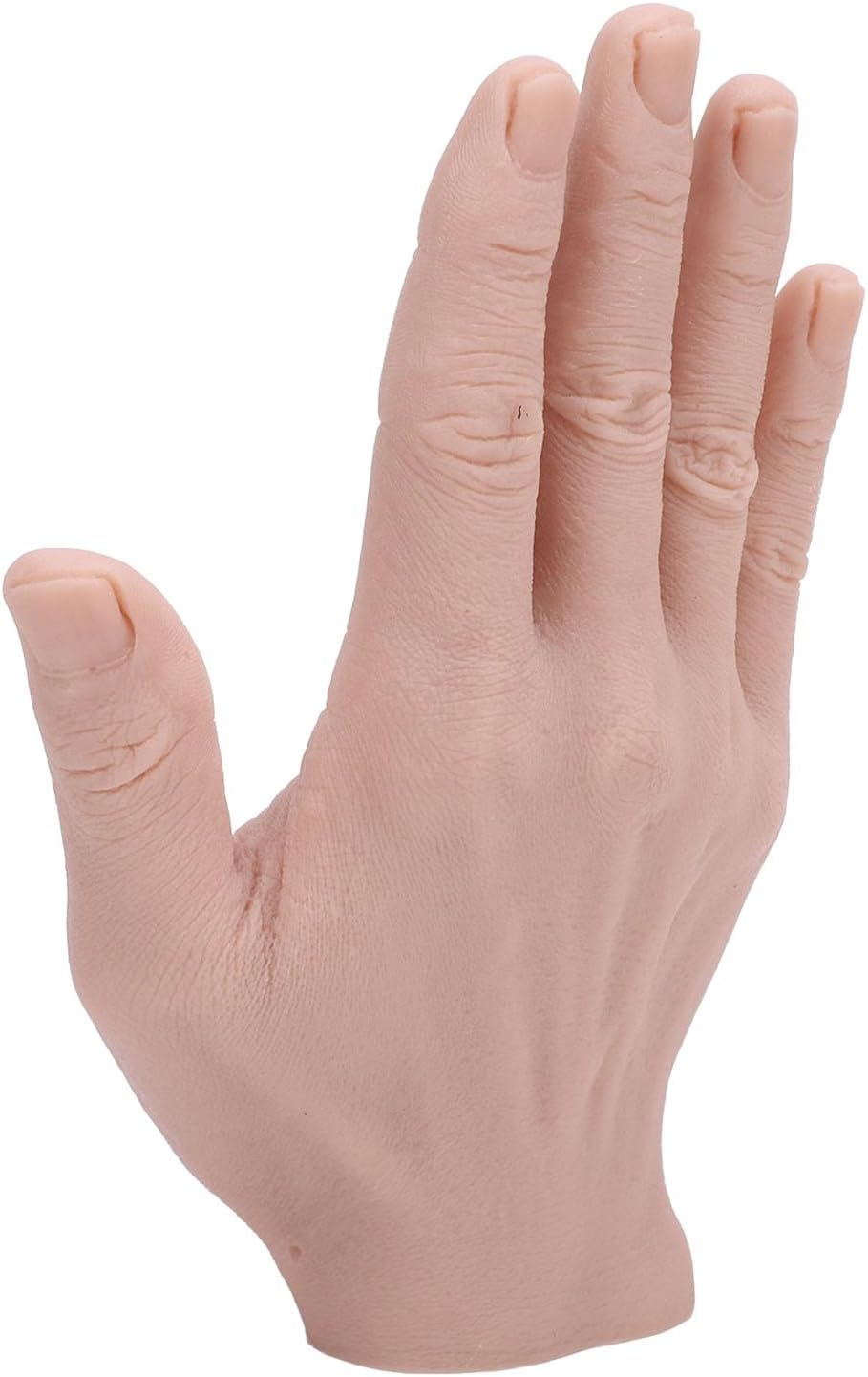 Silicone Male Hand Model, Fake Hand Flexible, Realistic Mannequin Hand for Jewelry Display, Photograph Props, Halloween, Performance, Practice, Painting, Teaching (Right Hand) image number 3