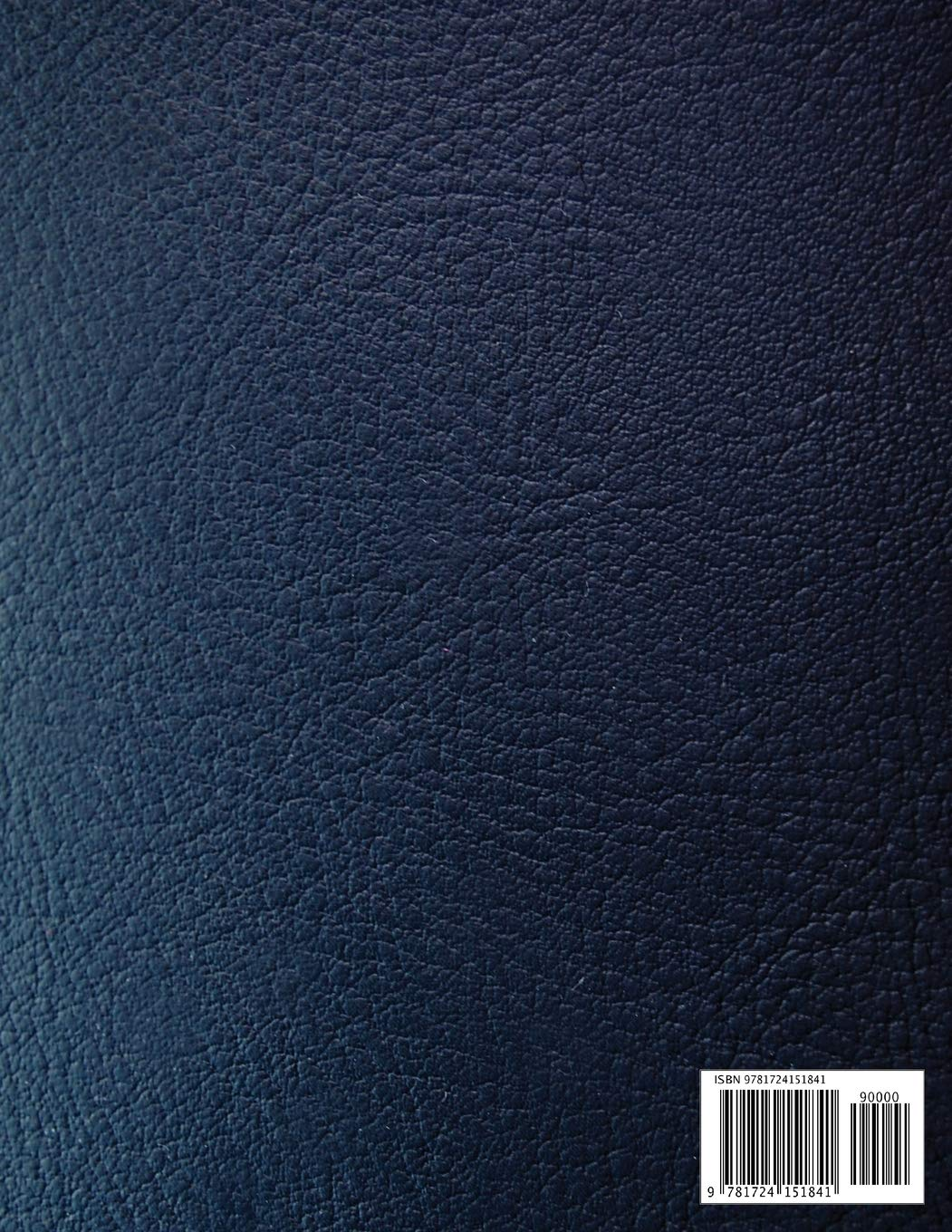 Notebook: Dark Blue Leather Style Softcover Executive Notebook with Gold Lettering | 150 College-Ruled Pages 7Mm | 8.5 X 11 - A4 Size Journal image number 1