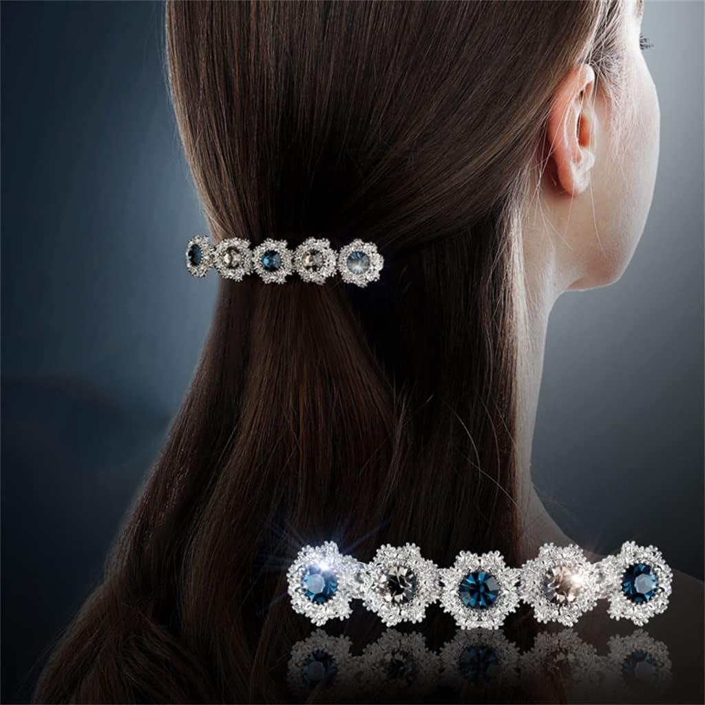 Alligator Clip,Headdress,Hair Clamp,Hairpins,Hairpin Hairpin Hair Accessories Headwear Handmade Non-Slip Flower Lining Skin Dreamlike Headwear Gift (Color : A, Size : 8.3 * 1.8Cm)