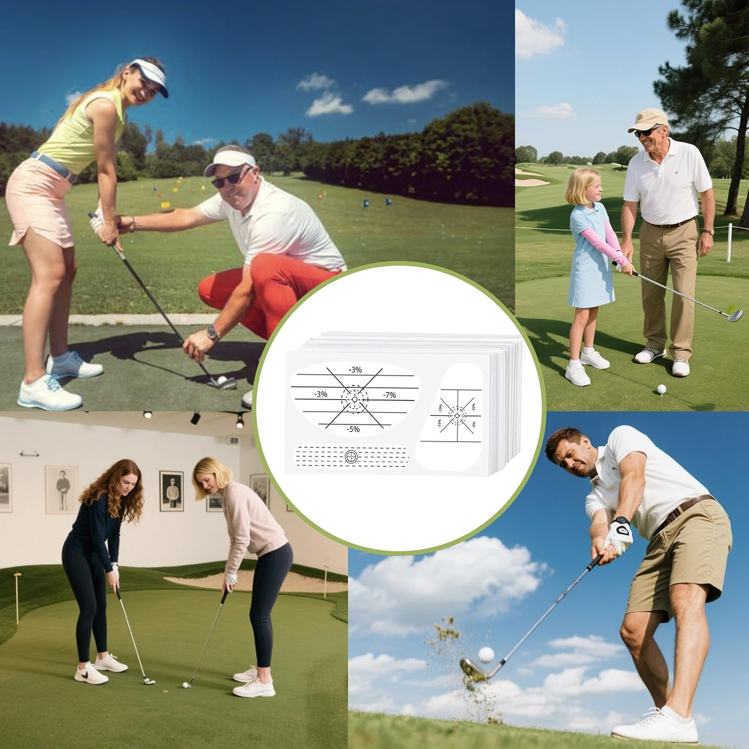 180Pcs Golf Impact Tape Stickers, Golf Alignment Sticks Labels for Swing Training to Improve Hitting Accuracy, Golf Accessories, Suitable for All Golf Clubs image number 1