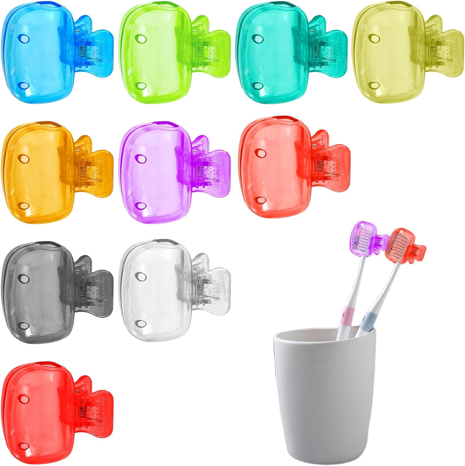 Toothbrush Cover, 10Pcs Tooth Brush Cover, Toothbrush Head Cover, Electric Tooth Brush Headcovers, Travel Brushhead Covers, Ideal for Home, Household Travel, Bathroom, Camping, School image number 3