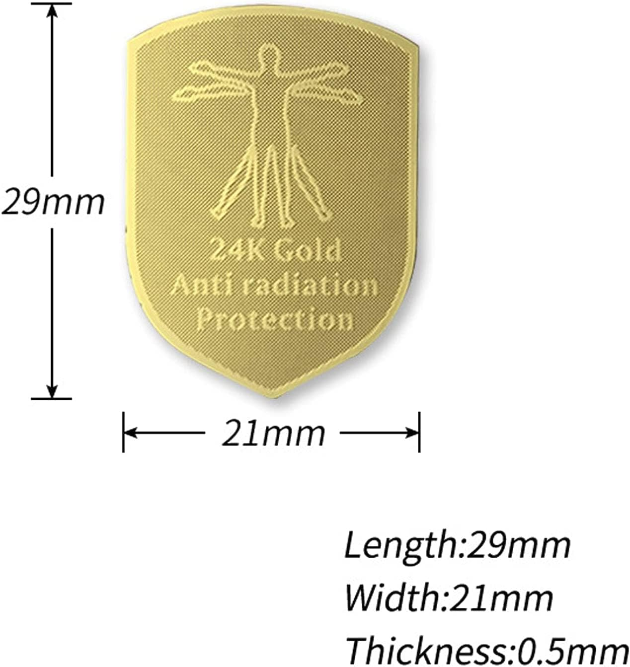 EMF anti Radiation Protection Sticker Shields, 24K Gold Cell Phone Sticker Protection Blocker for Laptops Tablets Blocks 5G Wi-Fi Bluetooth Protection Neutralizer (Gold-4Pcs) image number 1