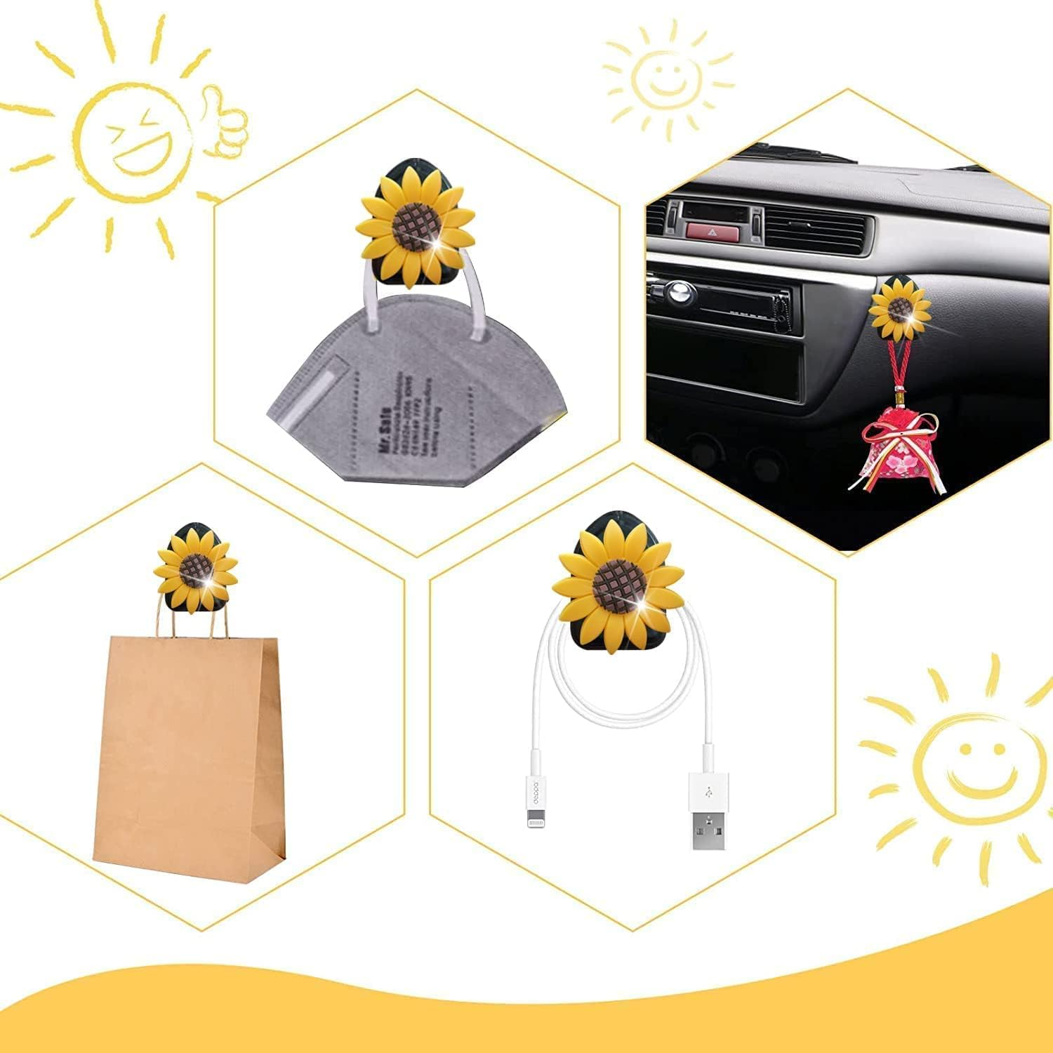 4 Pcs Bling Spider Car Air Fresheners Vent Clips, Cute Lovely Spider Car Air Vent Clips Funny Diamond Diffuser Vent Clip Decoration Interior Decor Bling Accessories for Women Men（Black） image number 3