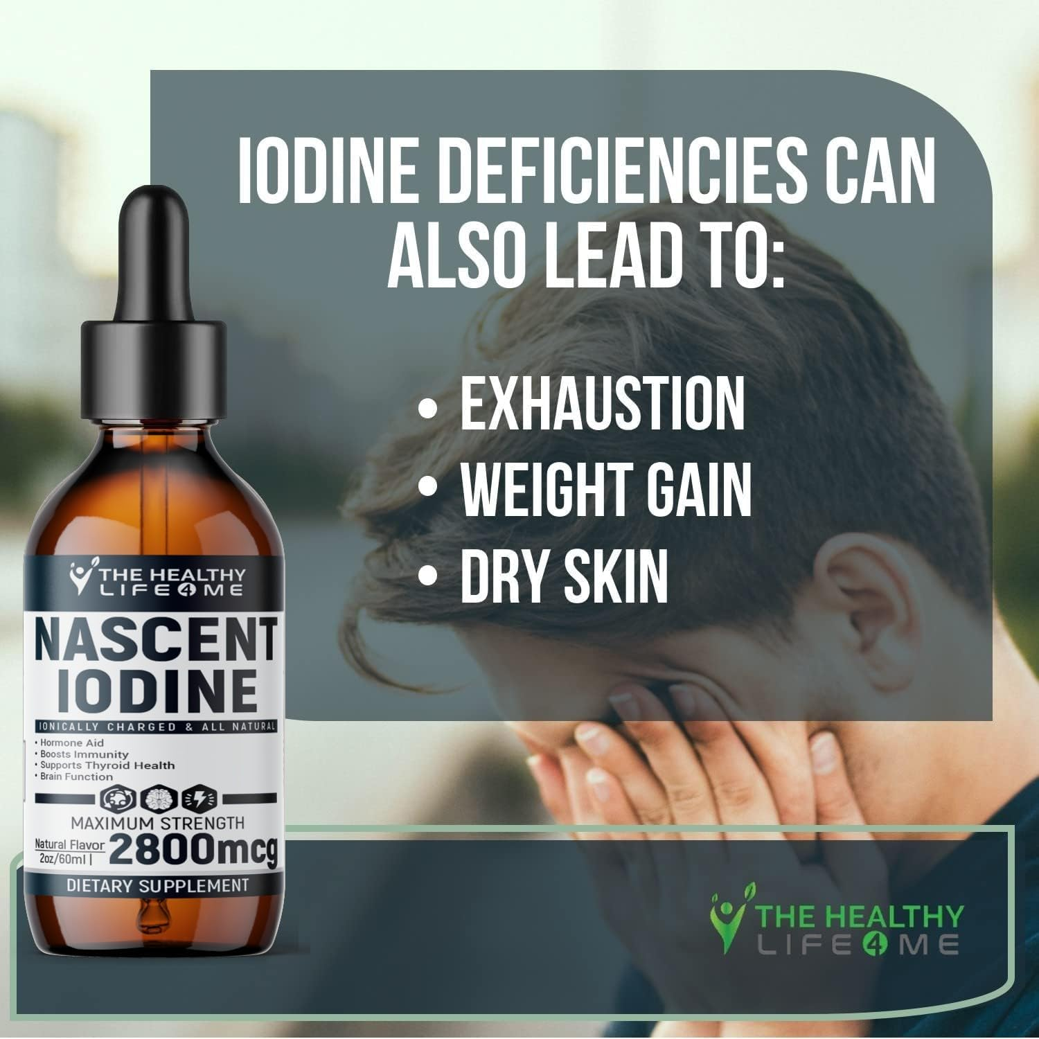 Nascent Iodine | Potassium Iodide | Iodine Supplement | 2800Mcg | Iodine Drops | Vegan | Large 2Oz, (Pack of 1) image number 1