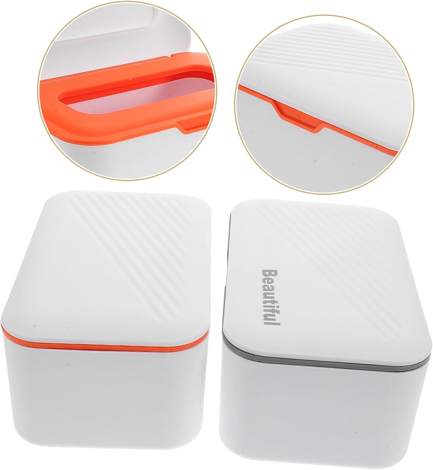 2Pcs Sleek Stylish Wipes Holder Dispenser Box Sealed Tissue Storage for Car Home Portable Travel Case image number 4