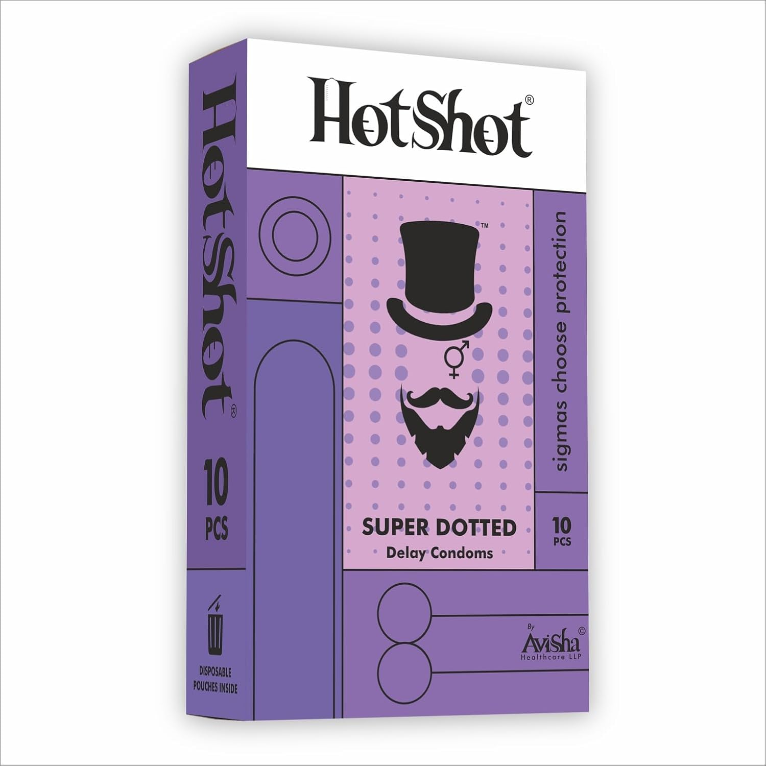 HOT SHOT Super Dotted Extra Time Condom for Men -10 Count image number 6