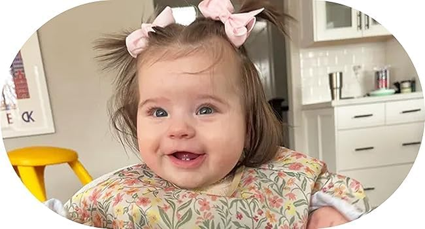 40Piecse Boutique Grosgrain Ribbon Pinwheel 3" Hair Bows Alligator Clips for Babies Toddlers Teens Gifts in Pairs